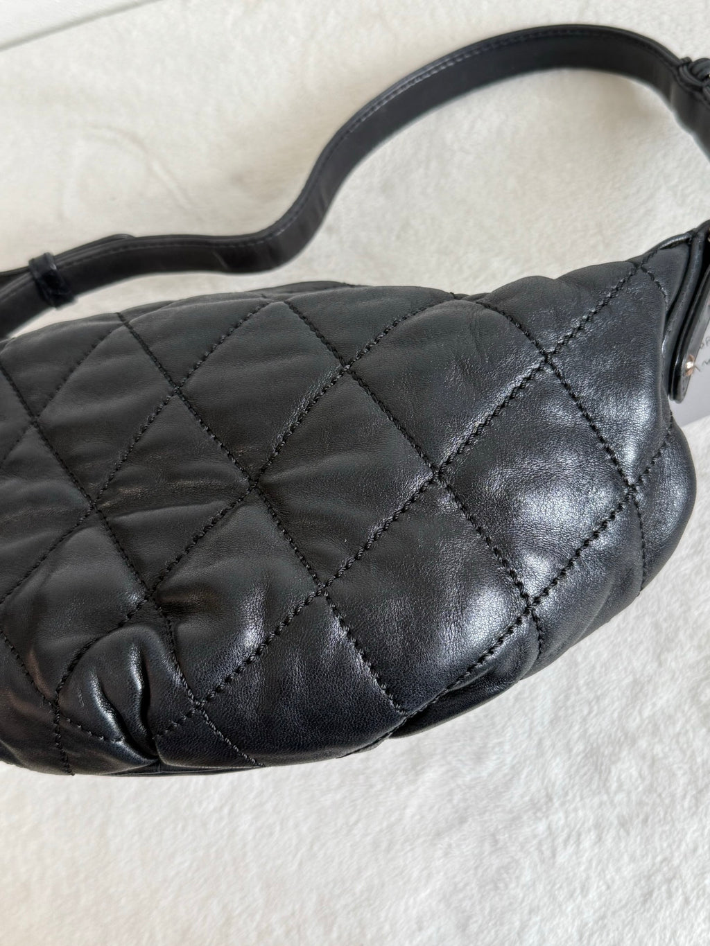 CHANEL Lambskin Quilted Hobo Bag