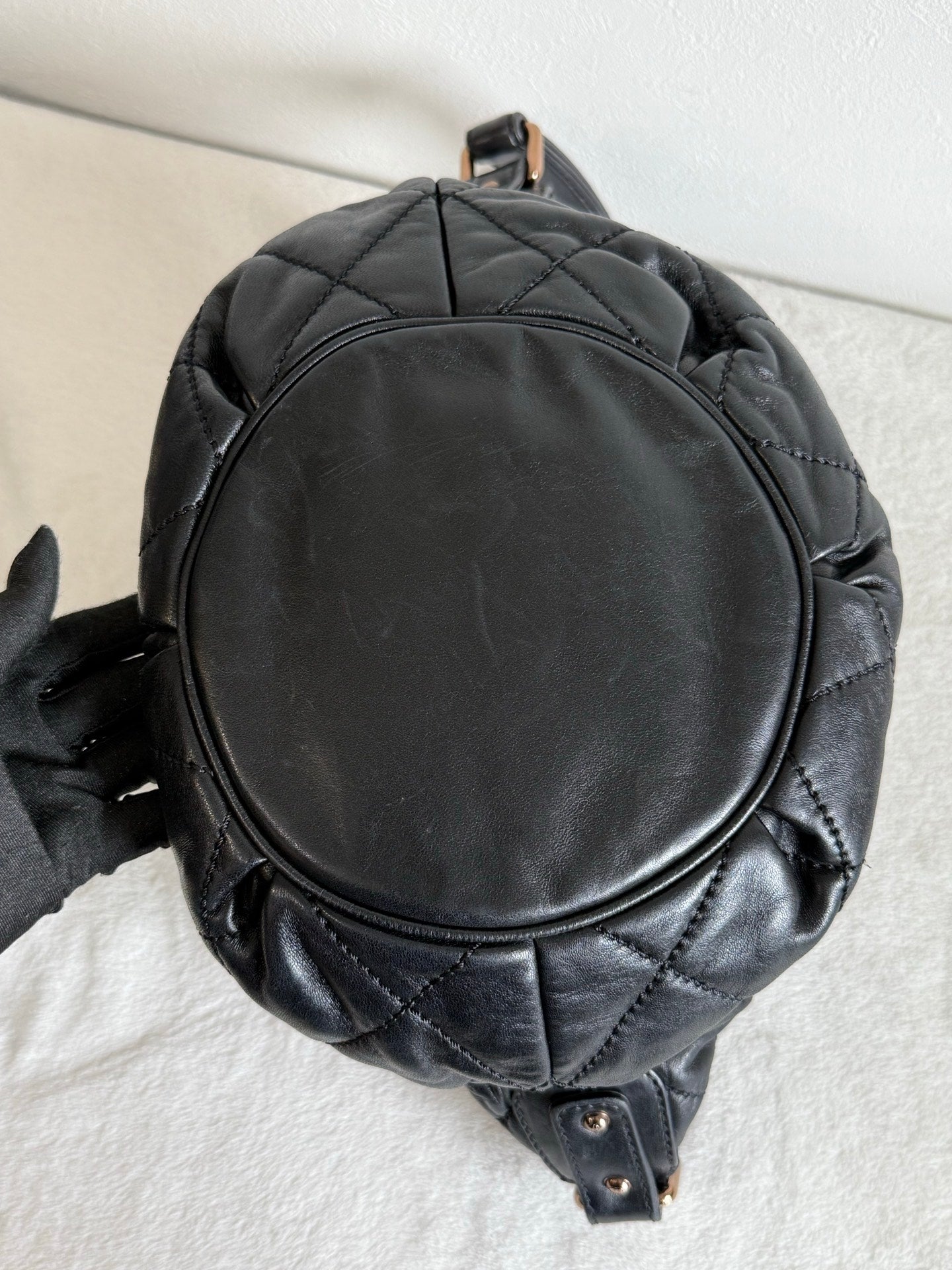 CHANEL Lambskin Quilted Hobo Bag