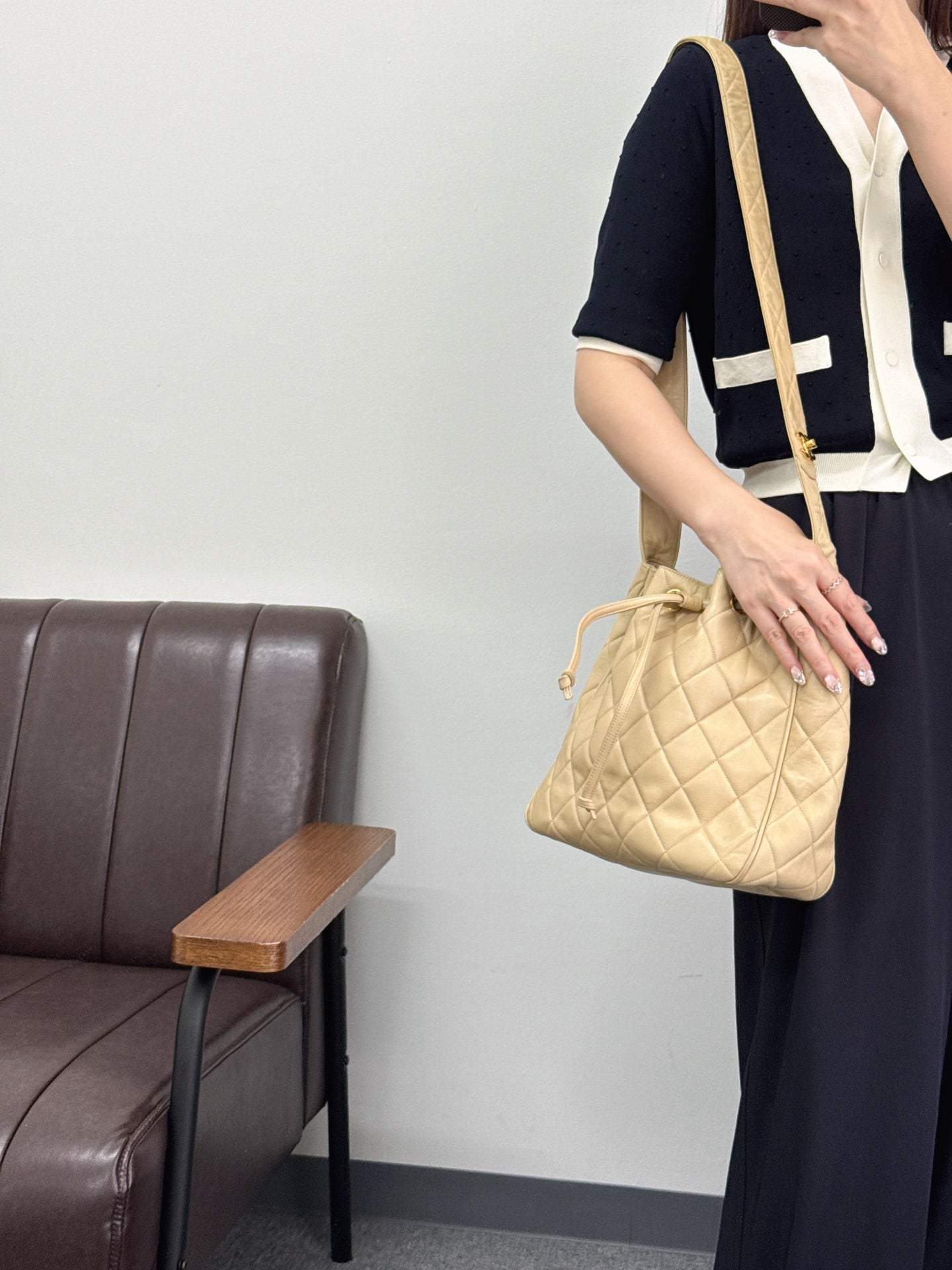 CHANEL Lambskin Quilted Shoulder Bag