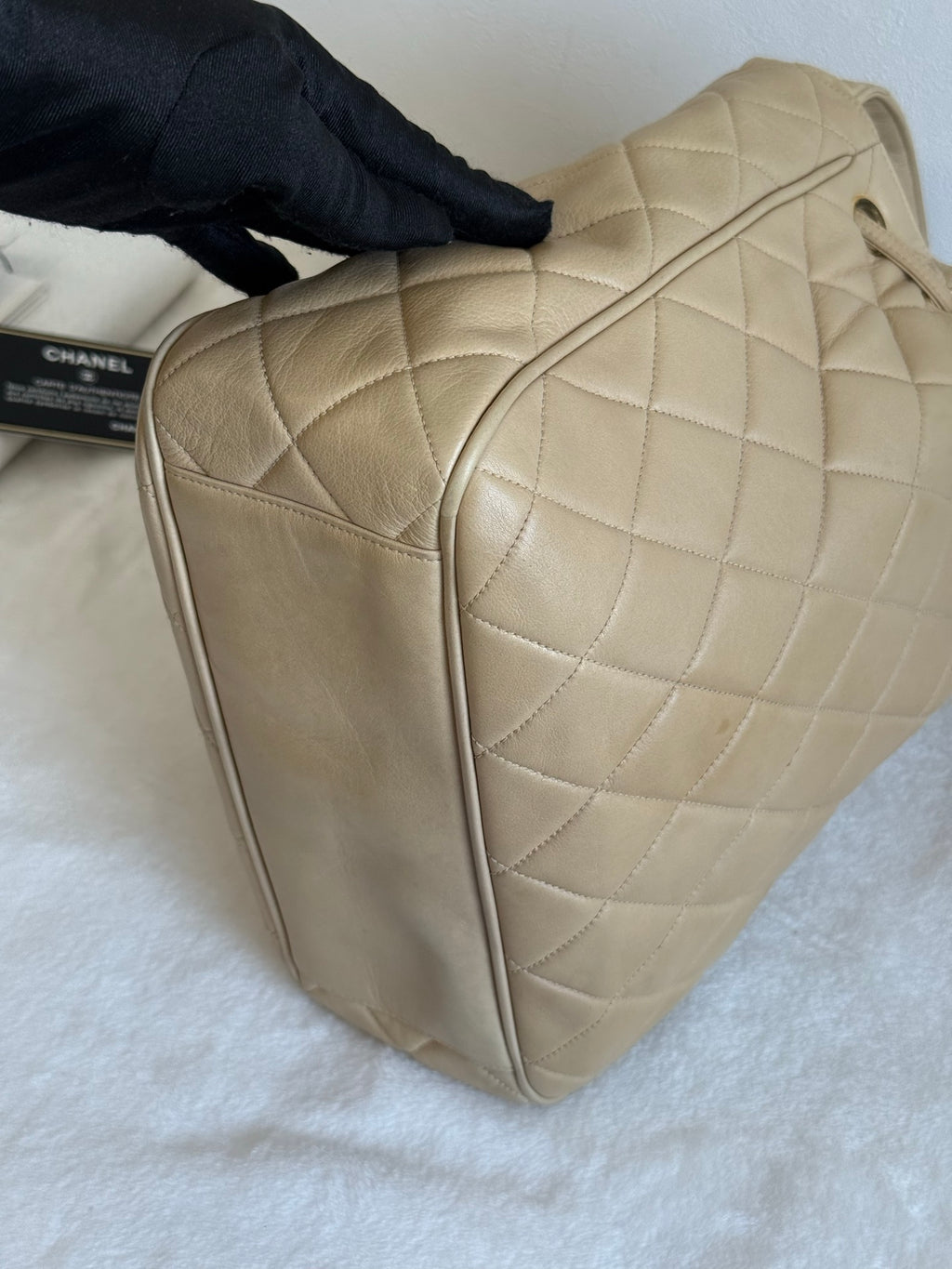 CHANEL Lambskin Quilted Shoulder Bag