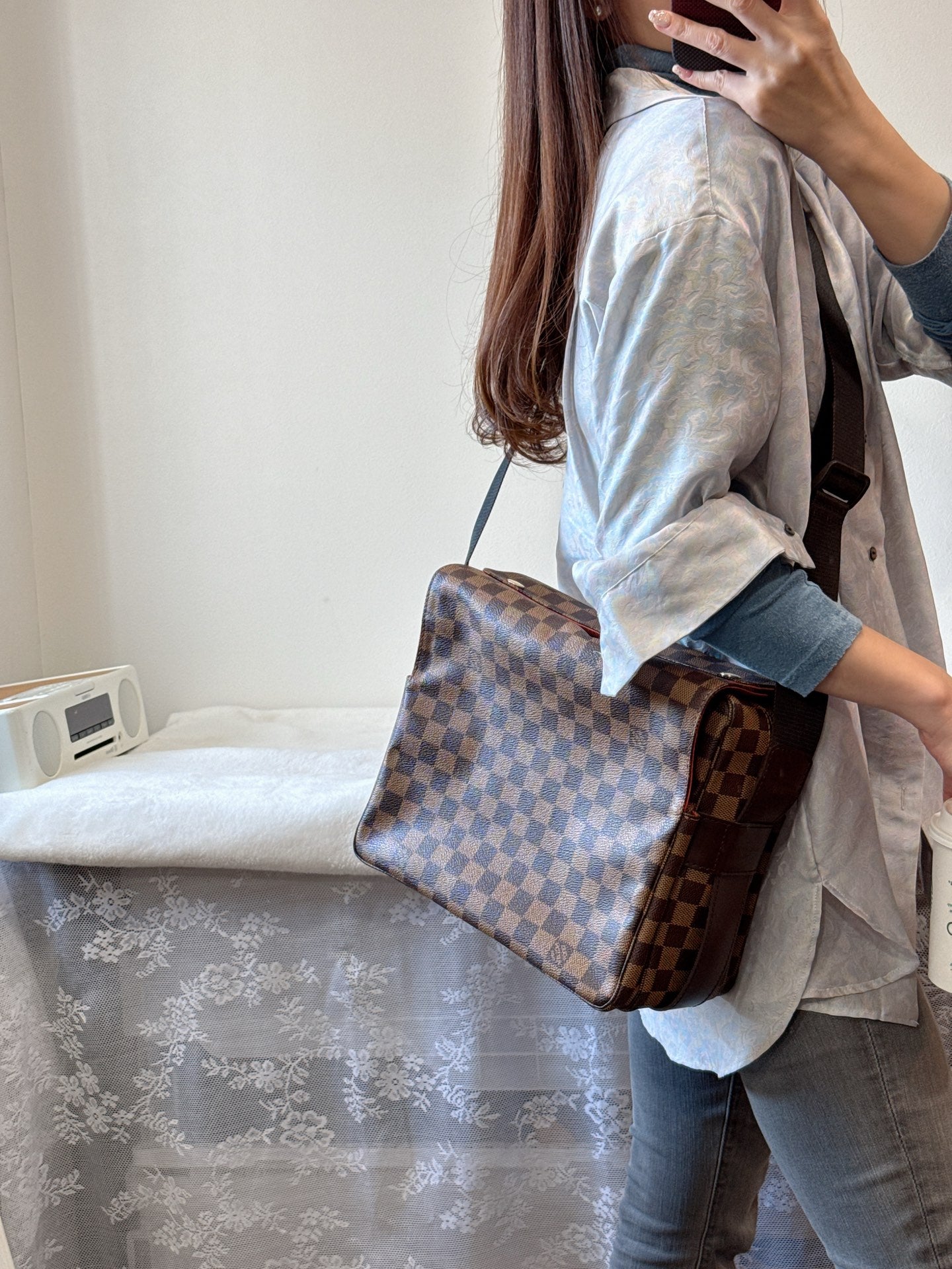 LOUIS VUITTON Damier Glio Shoulder Bag