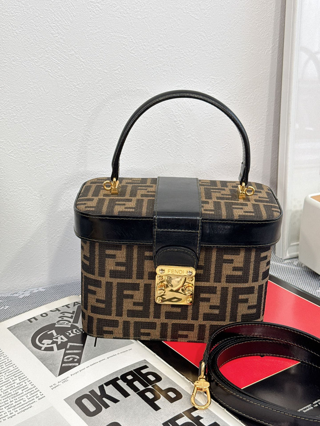 FENDI Zucca 2-Way Vanity Bag