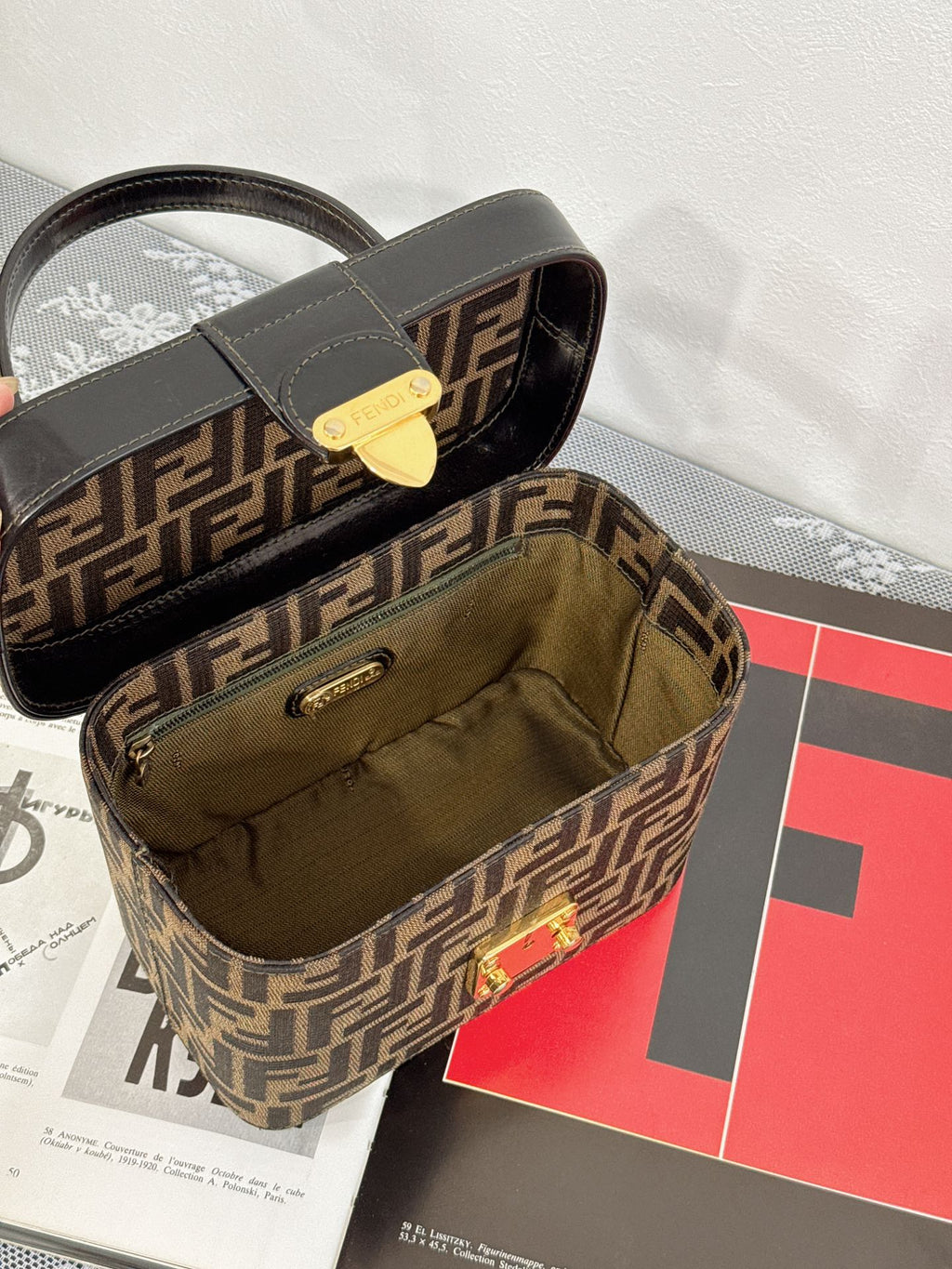 FENDI Zucca 2-Way Vanity Bag