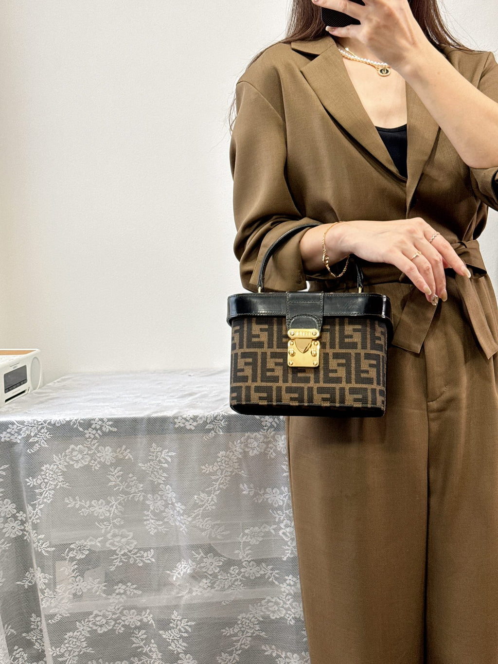 FENDI Zucca 2-Way Vanity Bag