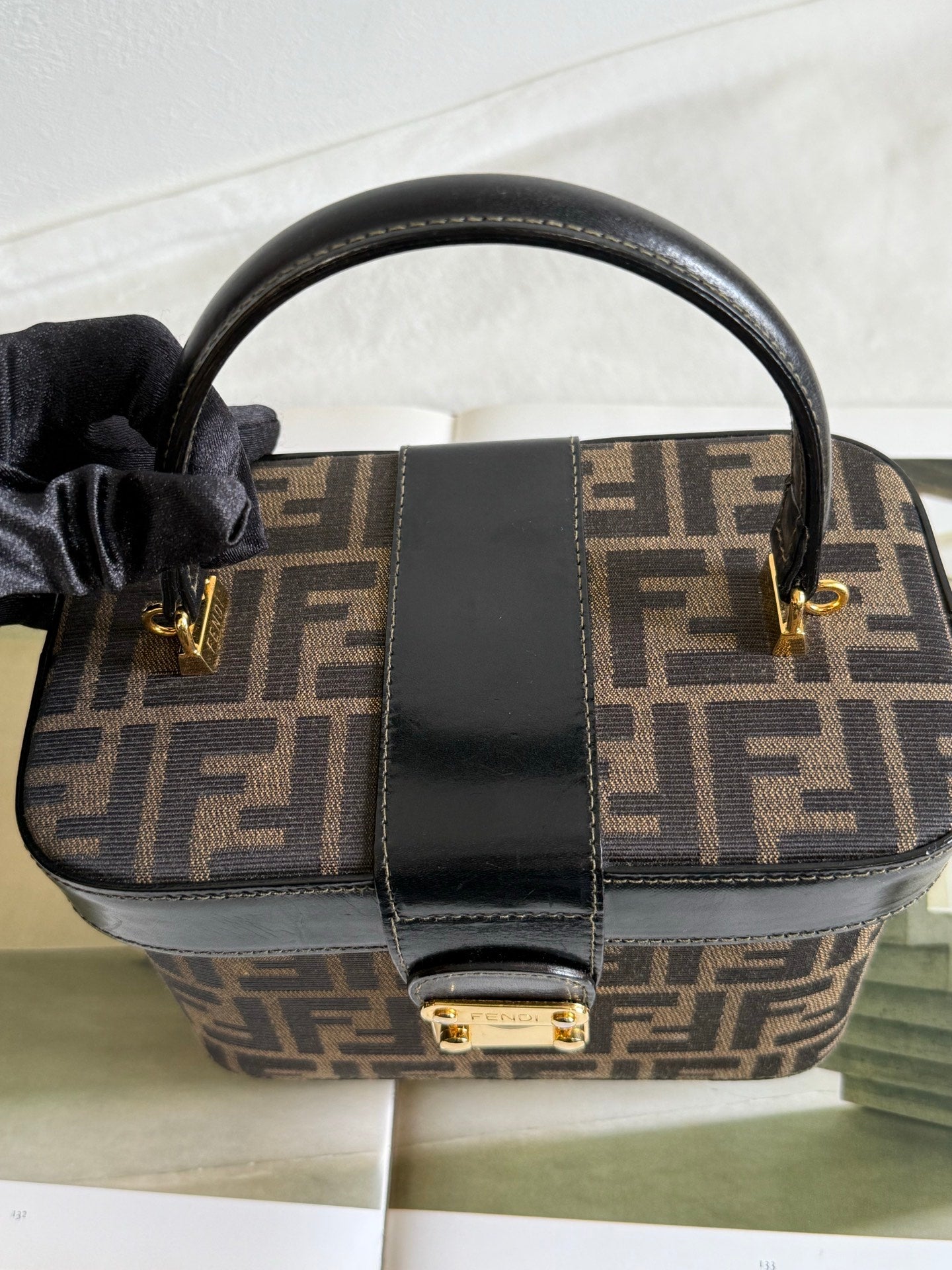 FENDI Zucca 2-Way Vanity Bag