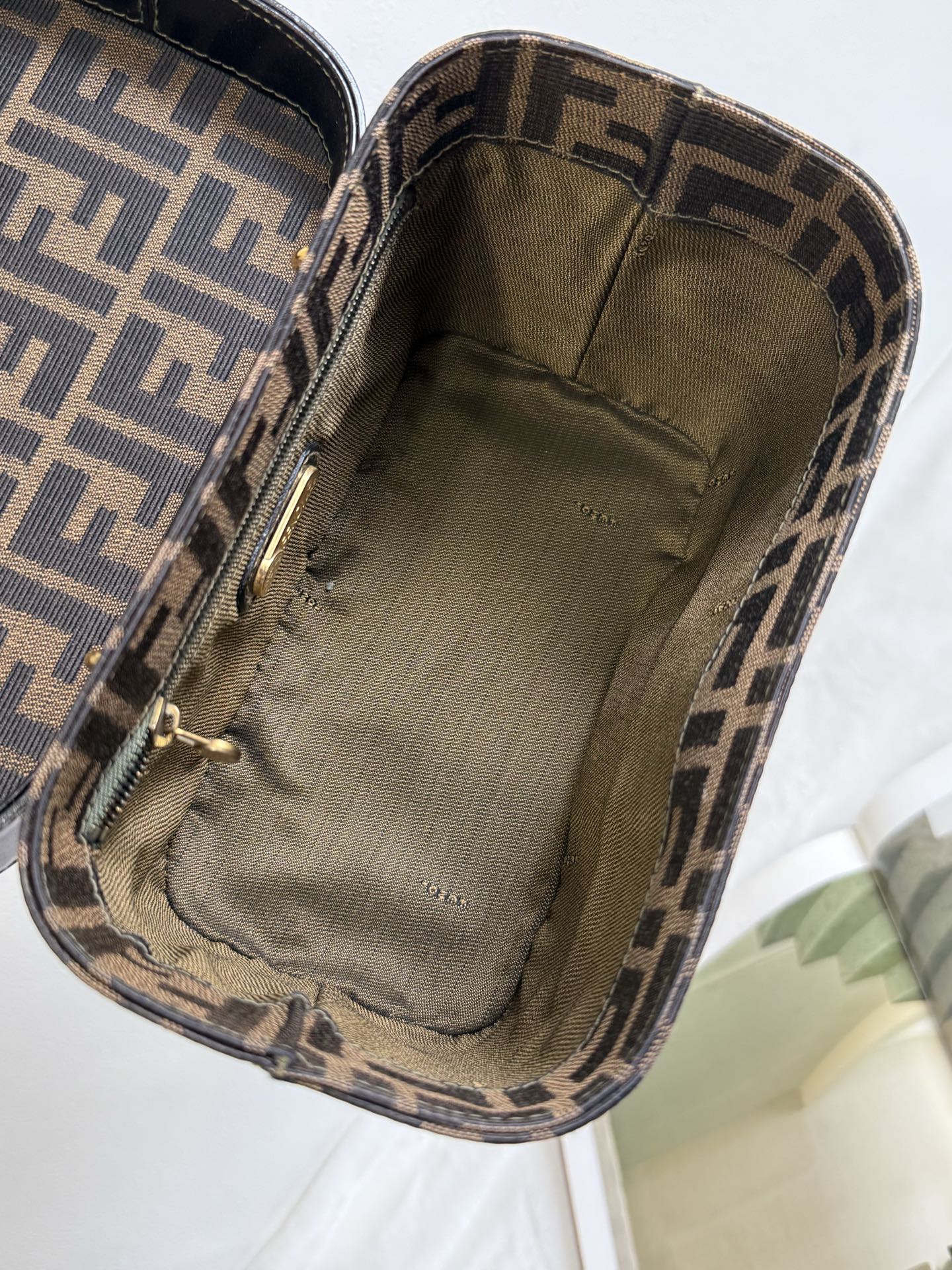 FENDI Zucca 2-Way Vanity Bag