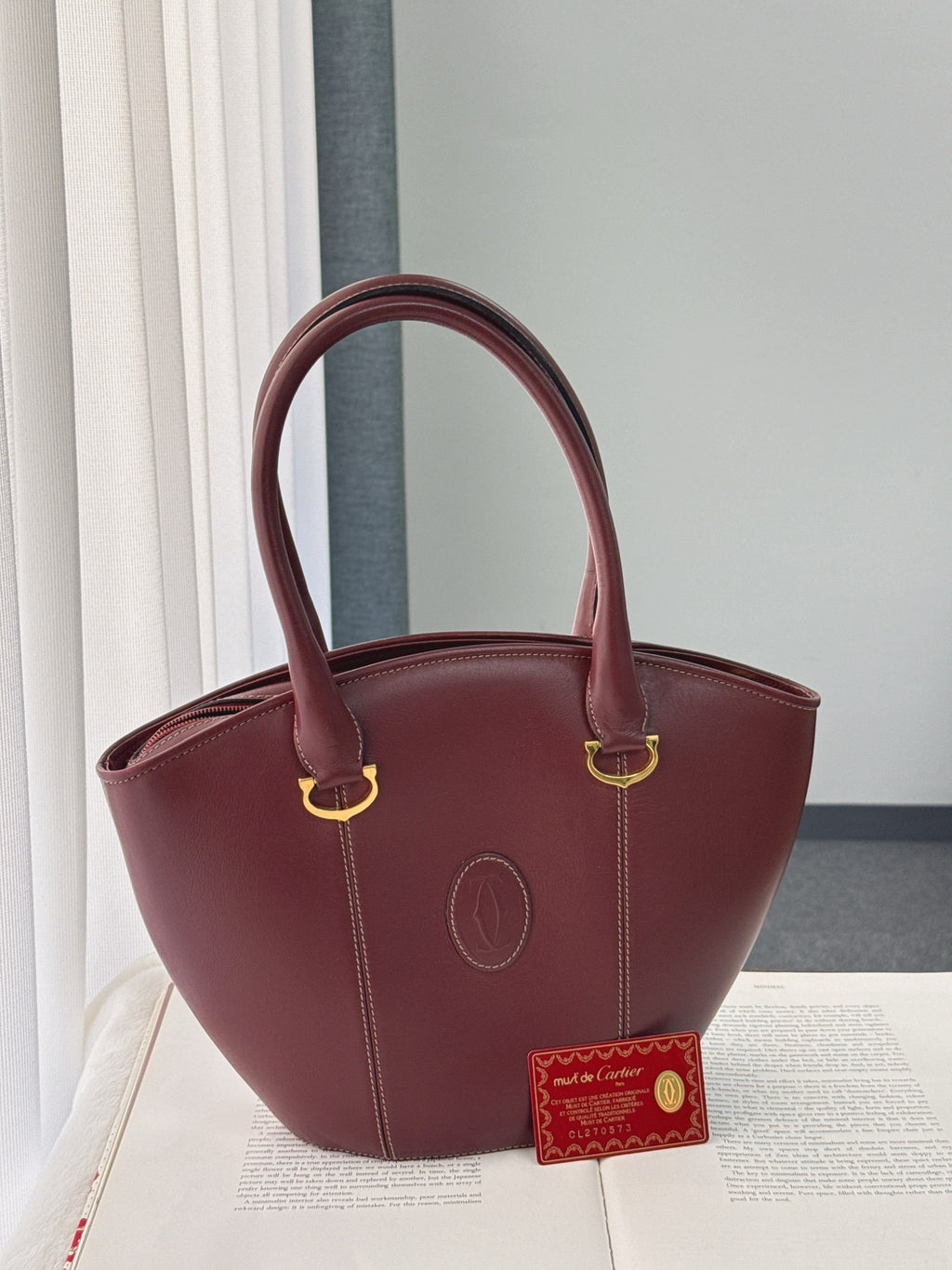 Cartier Leather Tote Bag Must Line