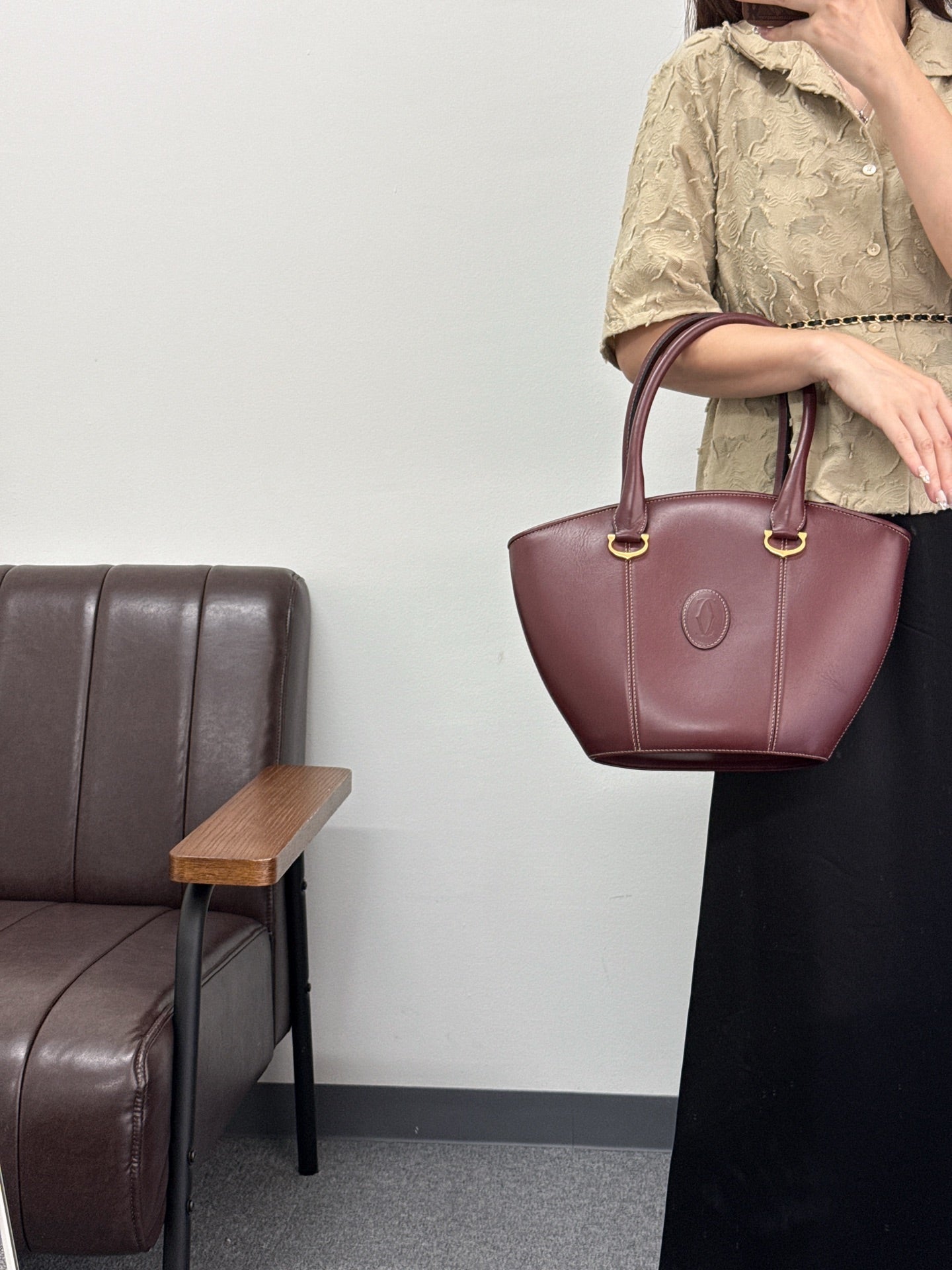 Cartier Leather Tote Bag Must Line