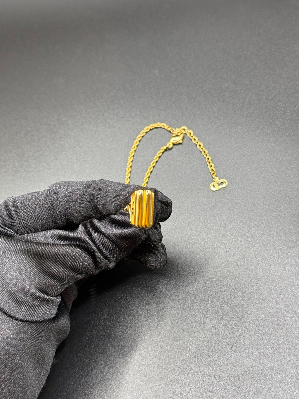 DIOR Vintage Necklace Handbag Shape Logo