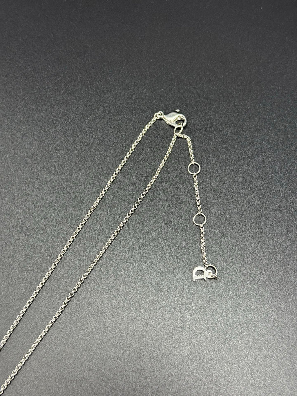 DIOR Vintage Rhinestone Necklace Turtle Logo