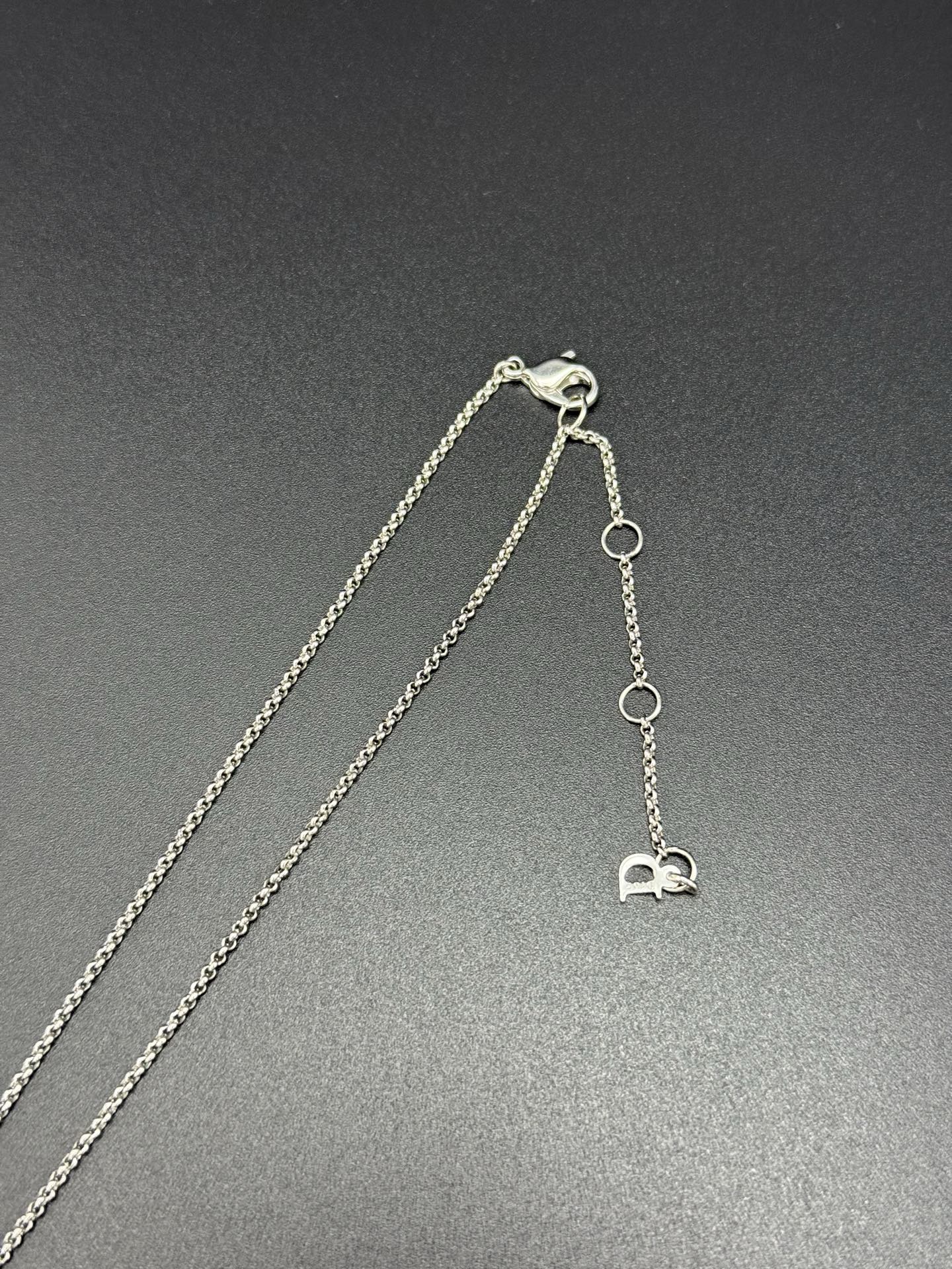DIOR Vintage Rhinestone Necklace Turtle Logo