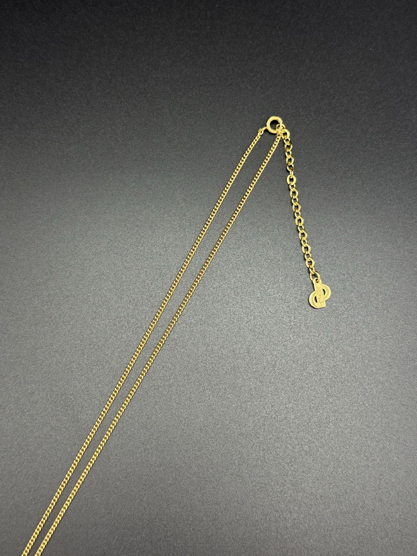 DIOR Vintage Rhinestone Heart Shape Necklace