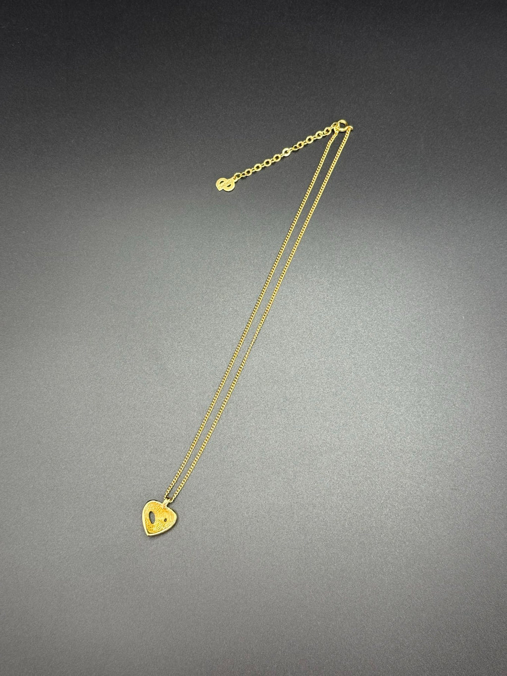 DIOR Vintage Rhinestone Heart Shape Necklace