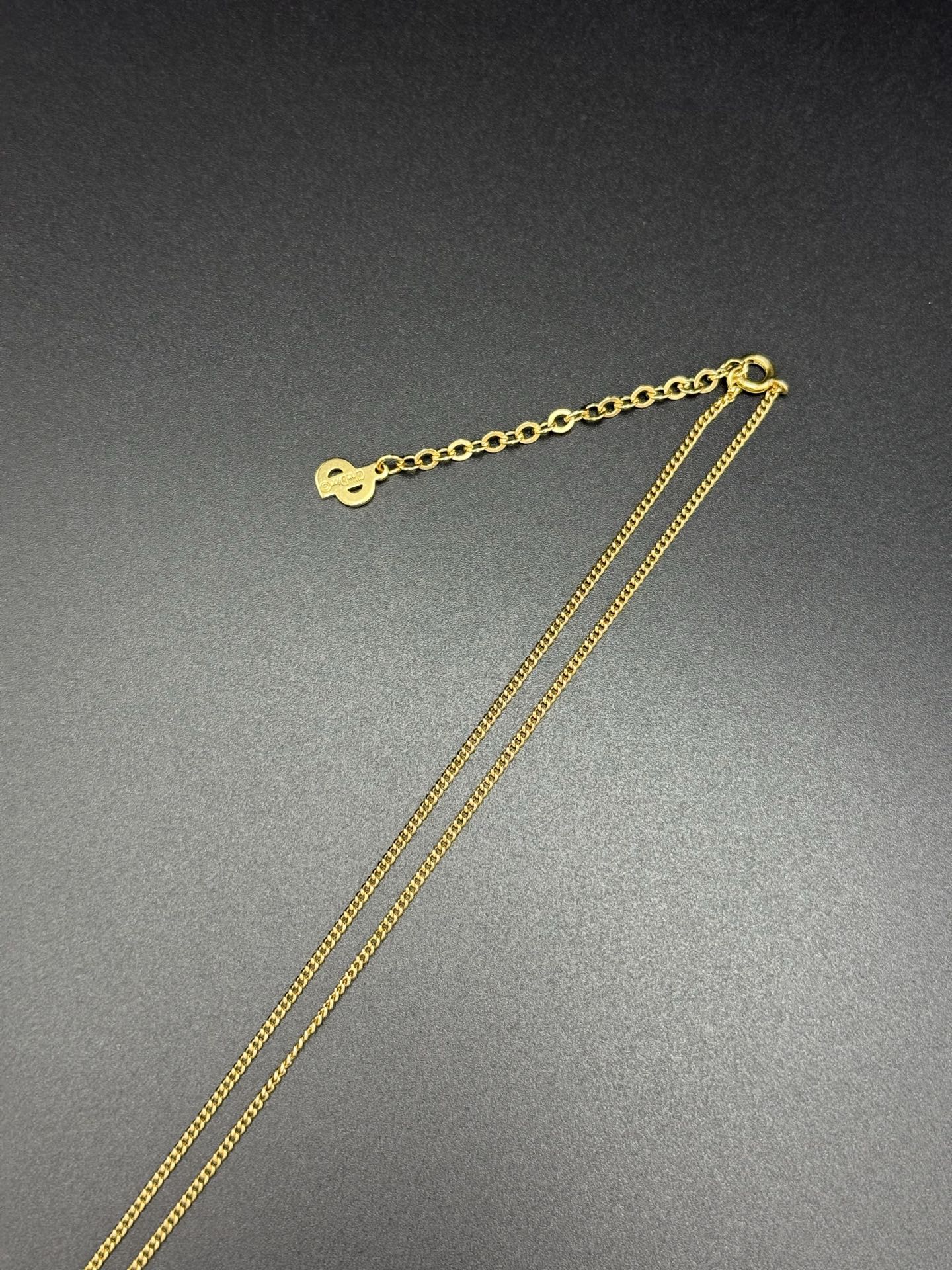 DIOR Vintage Rhinestone Heart Shape Necklace