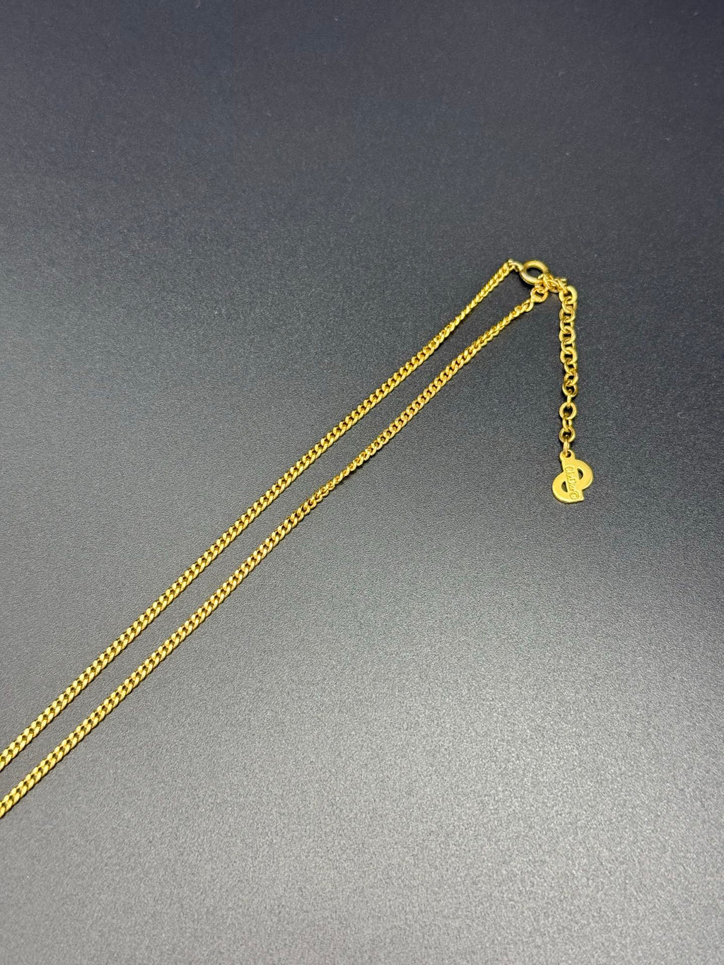 Dior Vintage Necklace Rhinestone Logo