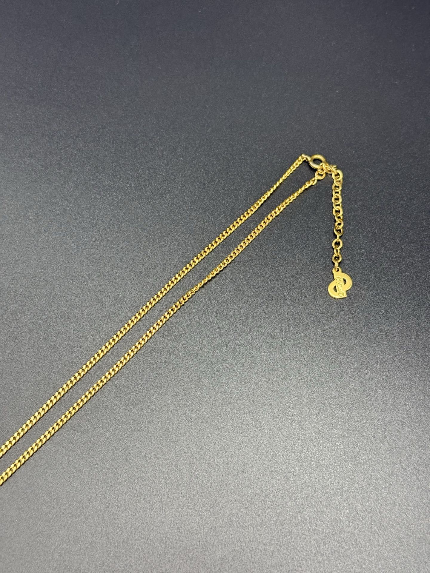 Dior Vintage Necklace Rhinestone Logo