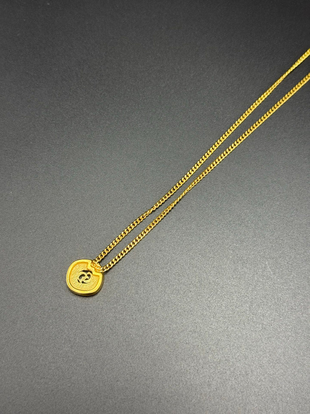 Dior Vintage Necklace Rhinestone Logo