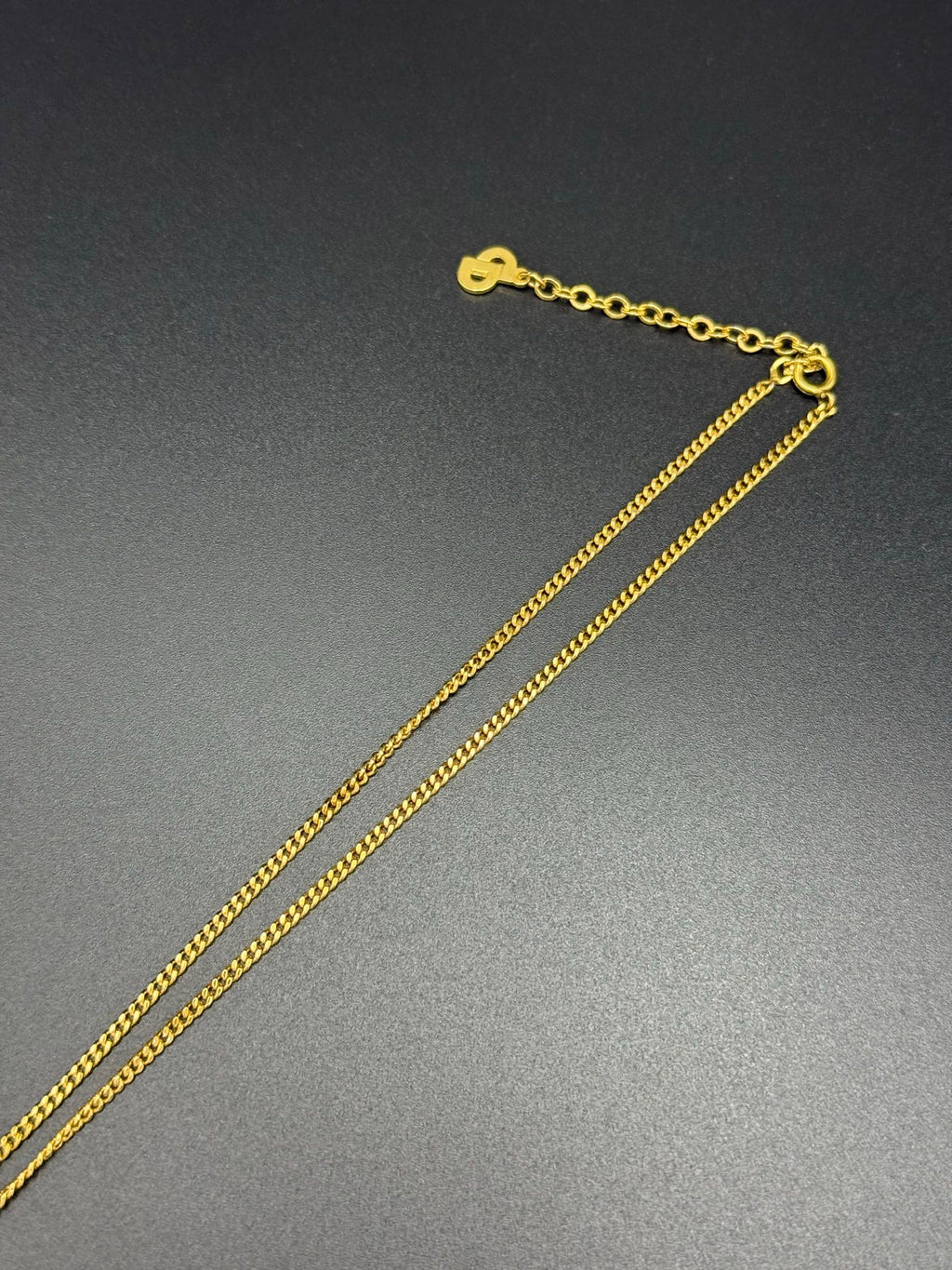 Dior Vintage Necklace Rhinestone Logo
