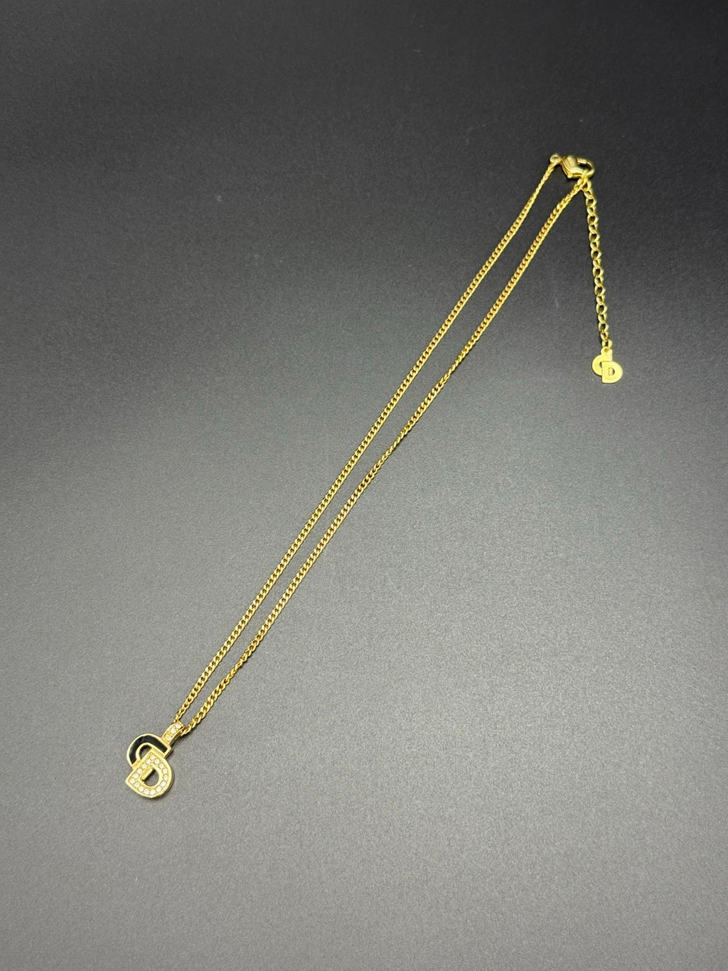DIOR Vintage CD Logo Necklace
