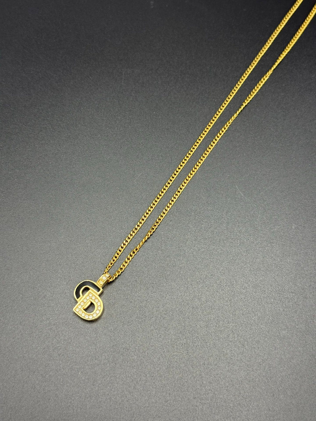 DIOR Vintage CD Logo Necklace