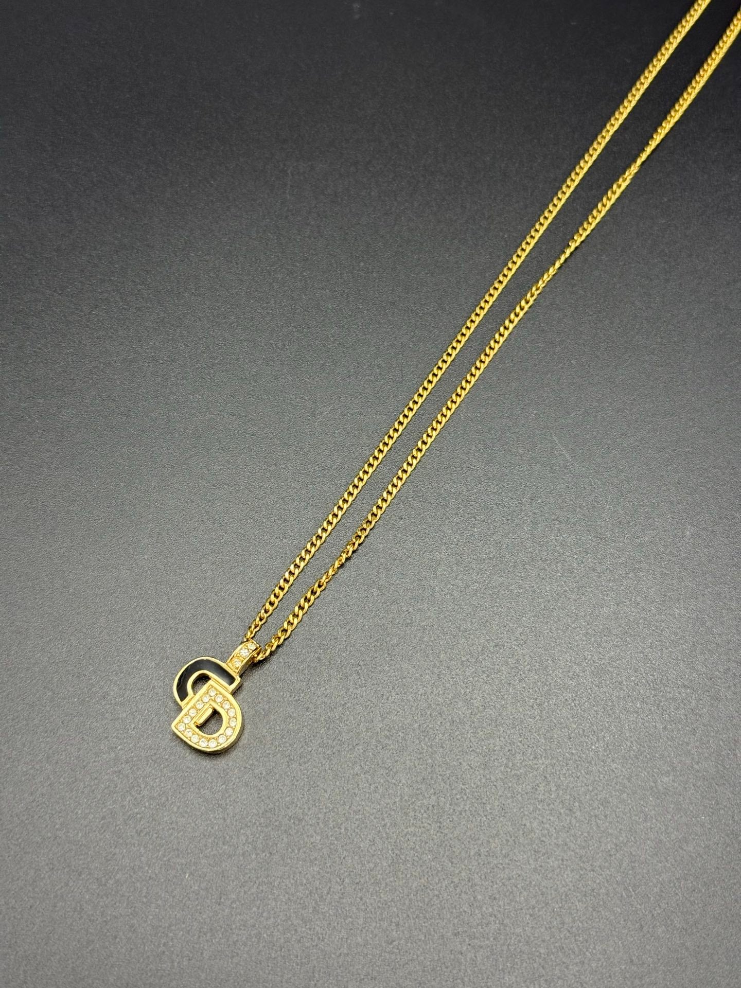DIOR Vintage CD Logo Necklace