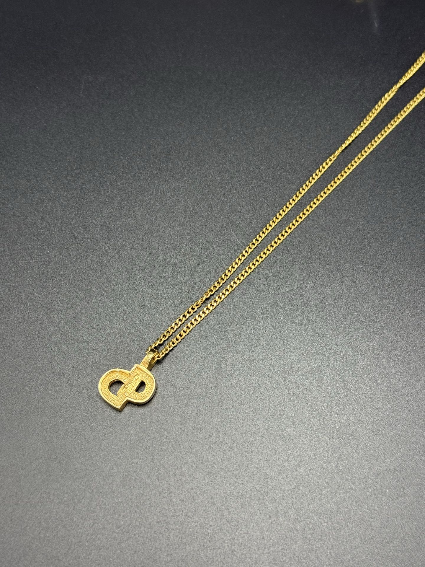 DIOR Vintage CD Logo Necklace