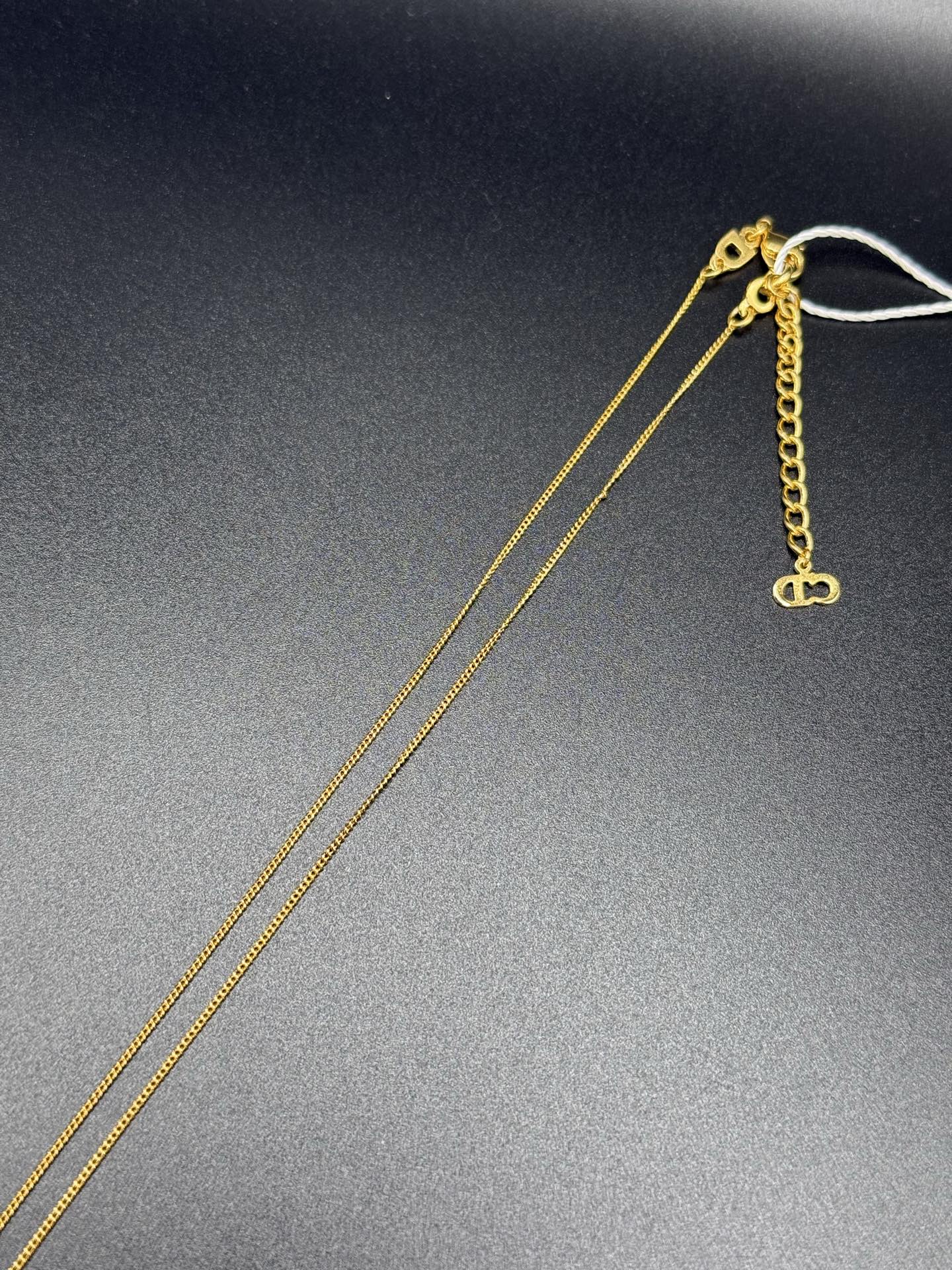 DIOR Vintage Rhinestone Cross Necklace Rare