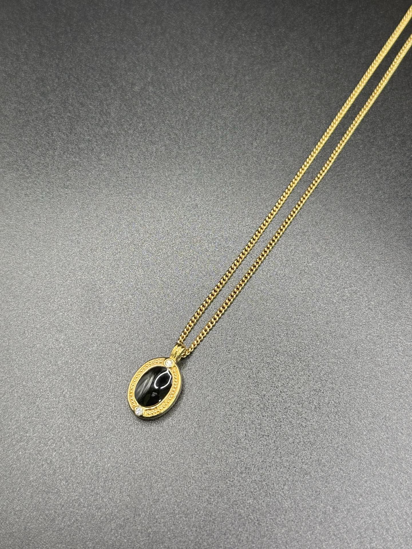 DIOR Vintage Necklace Enamel Rhinestone
