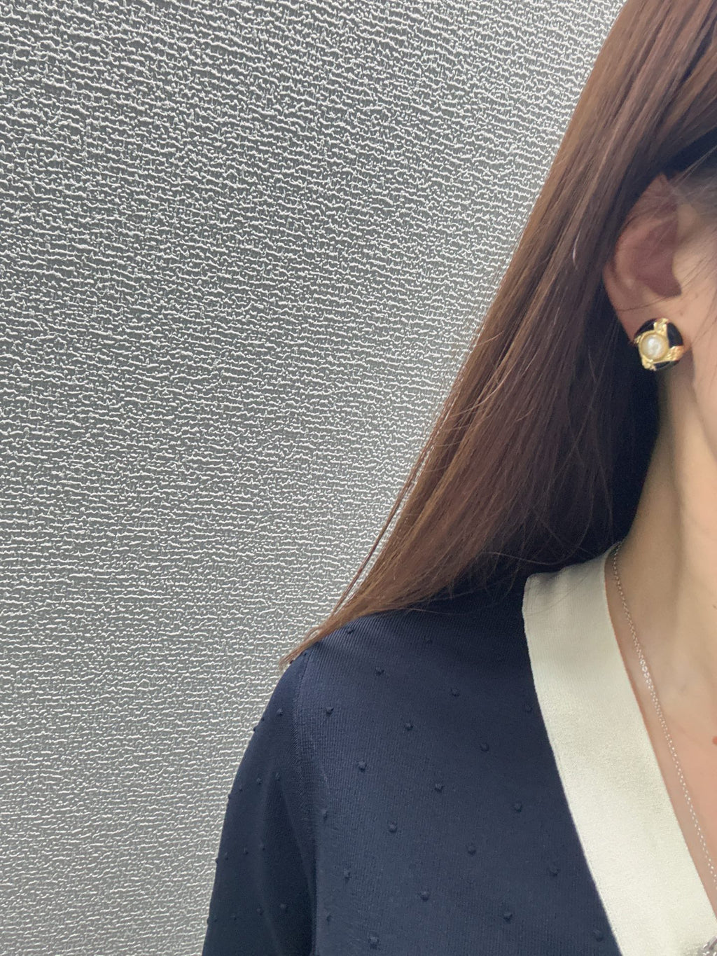 Dior Enamel Pearl Clip On Earring