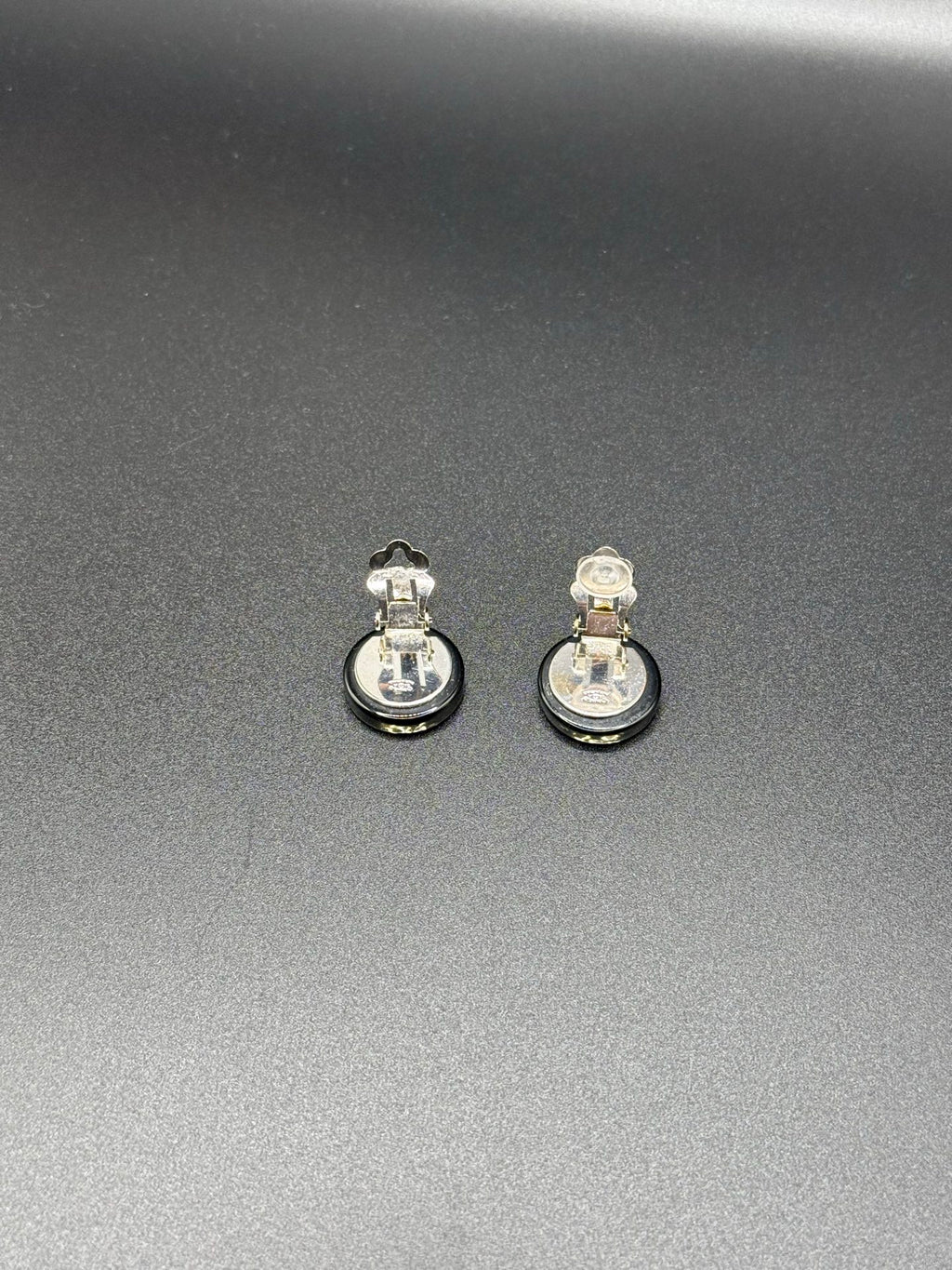 CHANEL Double-C Rhinestone Clip On Earring