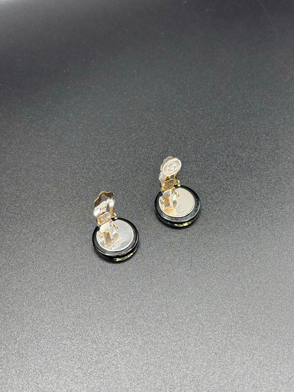 CHANEL Double-C Rhinestone Clip On Earring