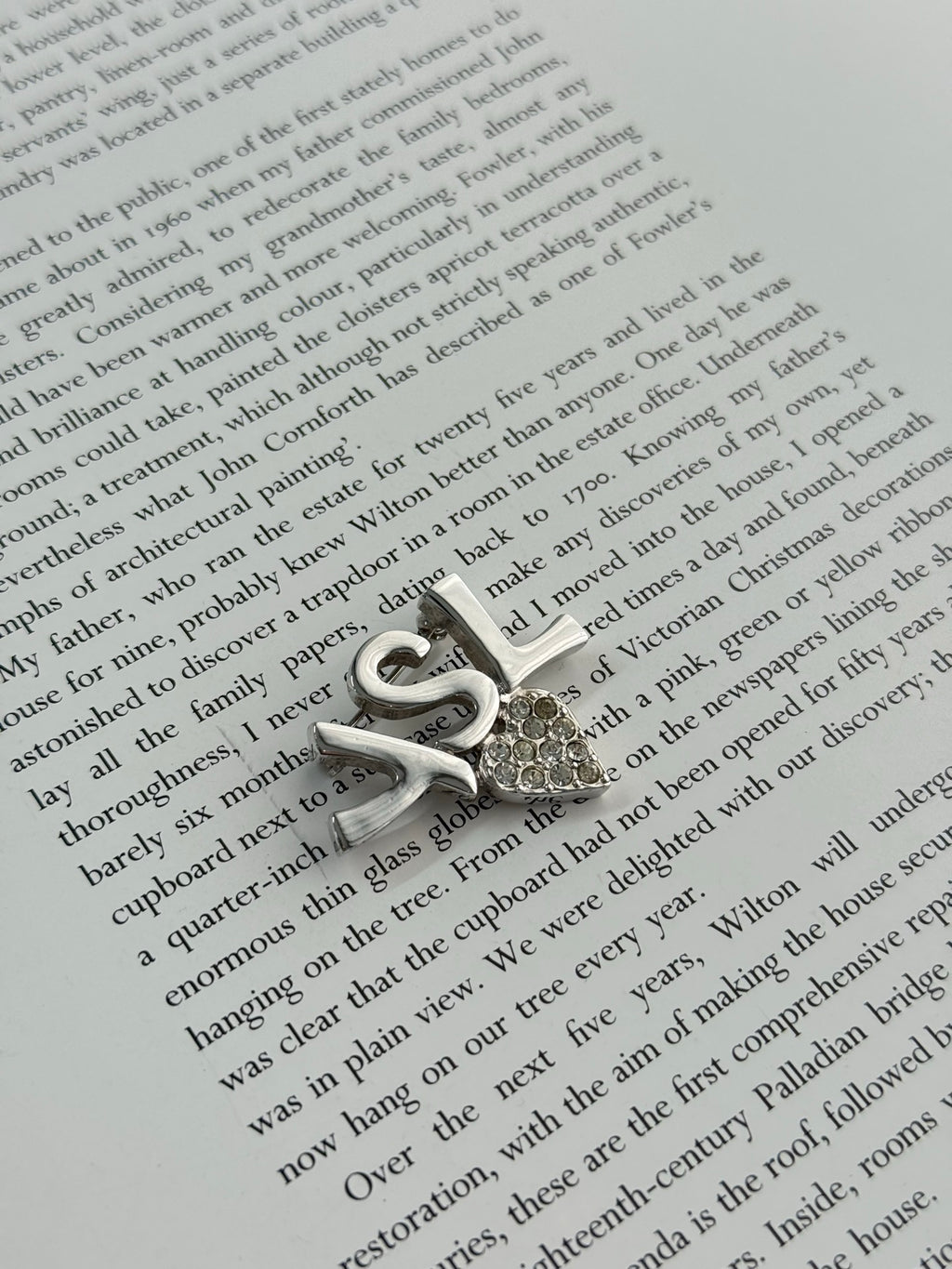 Yves Saint Laurent Rhinestone Brooch