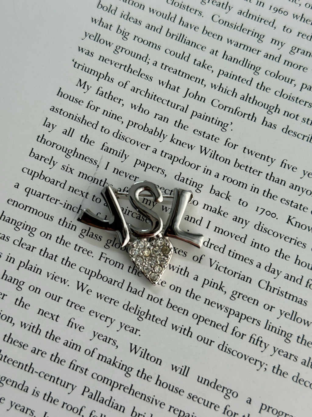 Yves Saint Laurent Rhinestone Brooch