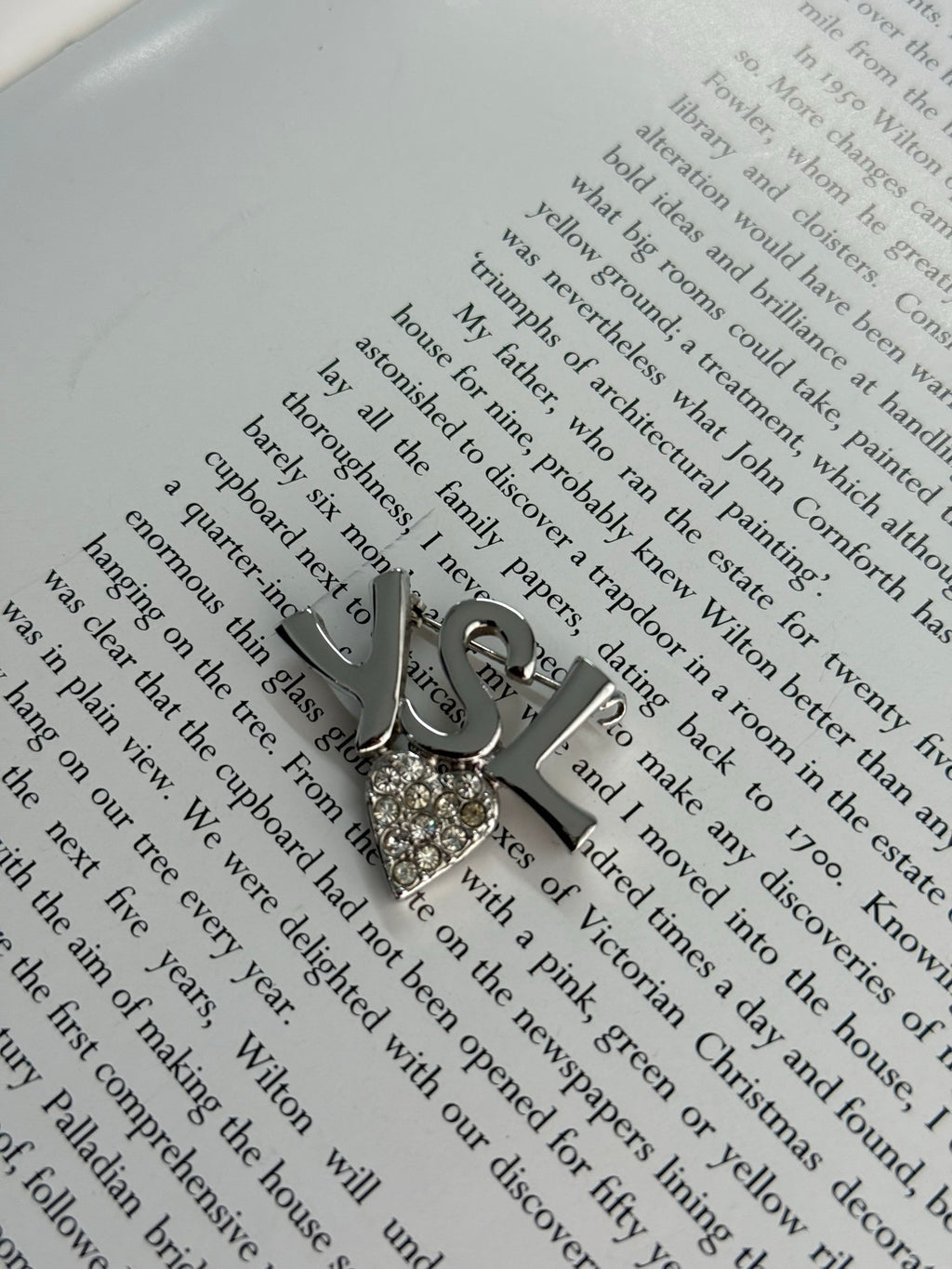 Yves Saint Laurent Rhinestone Brooch