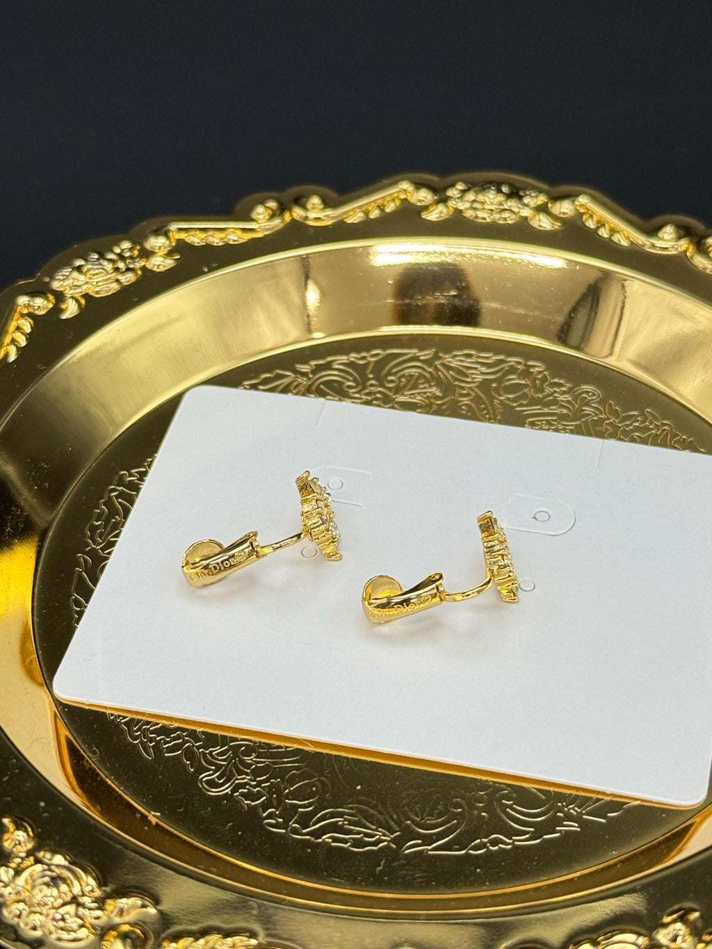 DIOR Rhinestone Clips On Earring