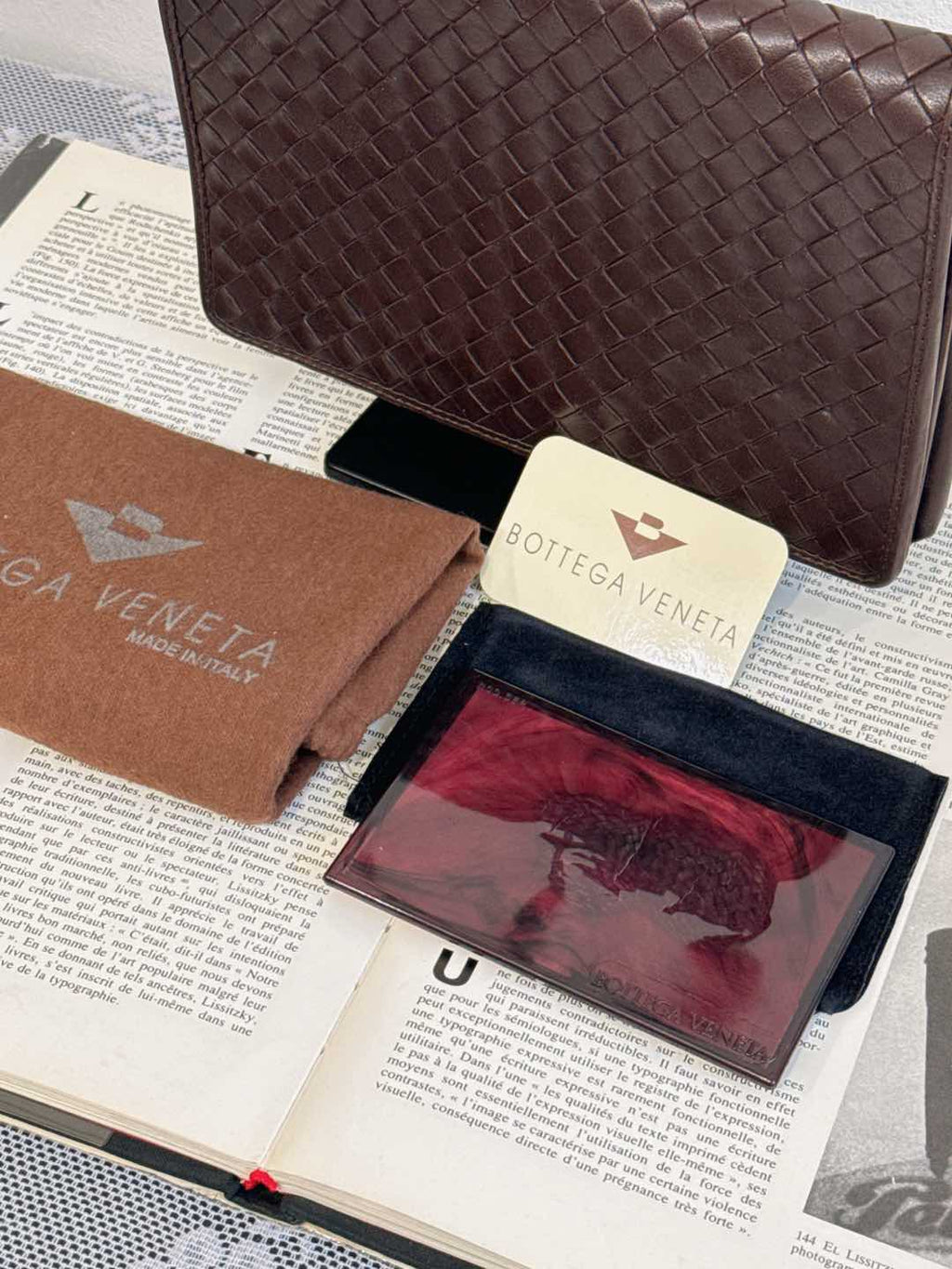 Bottega Veneta Lambskin Clutch Handbag