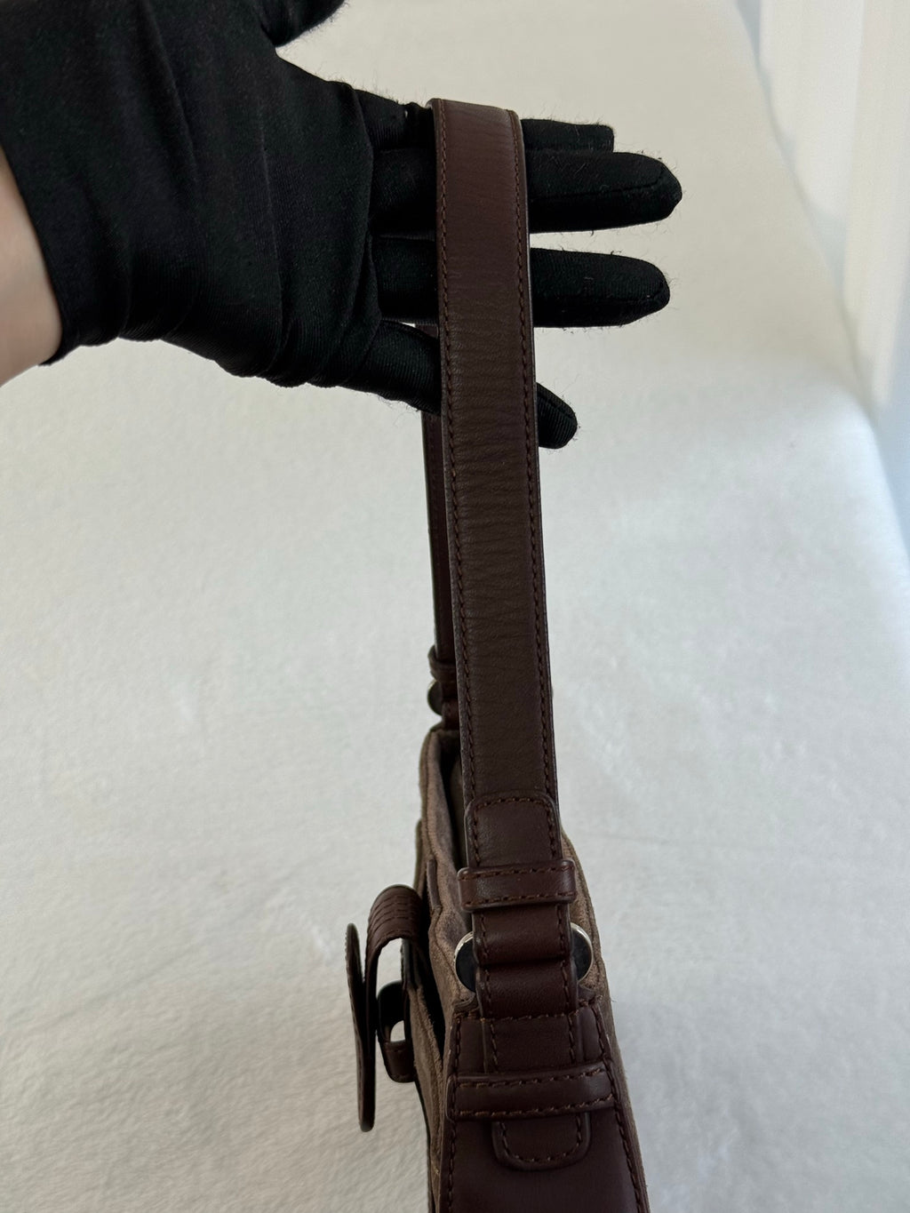 LOEWE Suede Baguette Bag