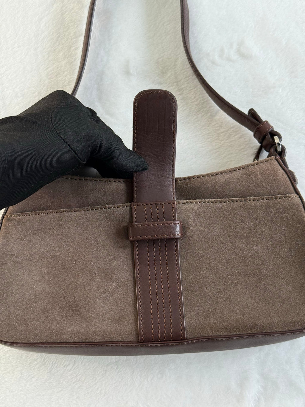 LOEWE Suede Baguette Bag
