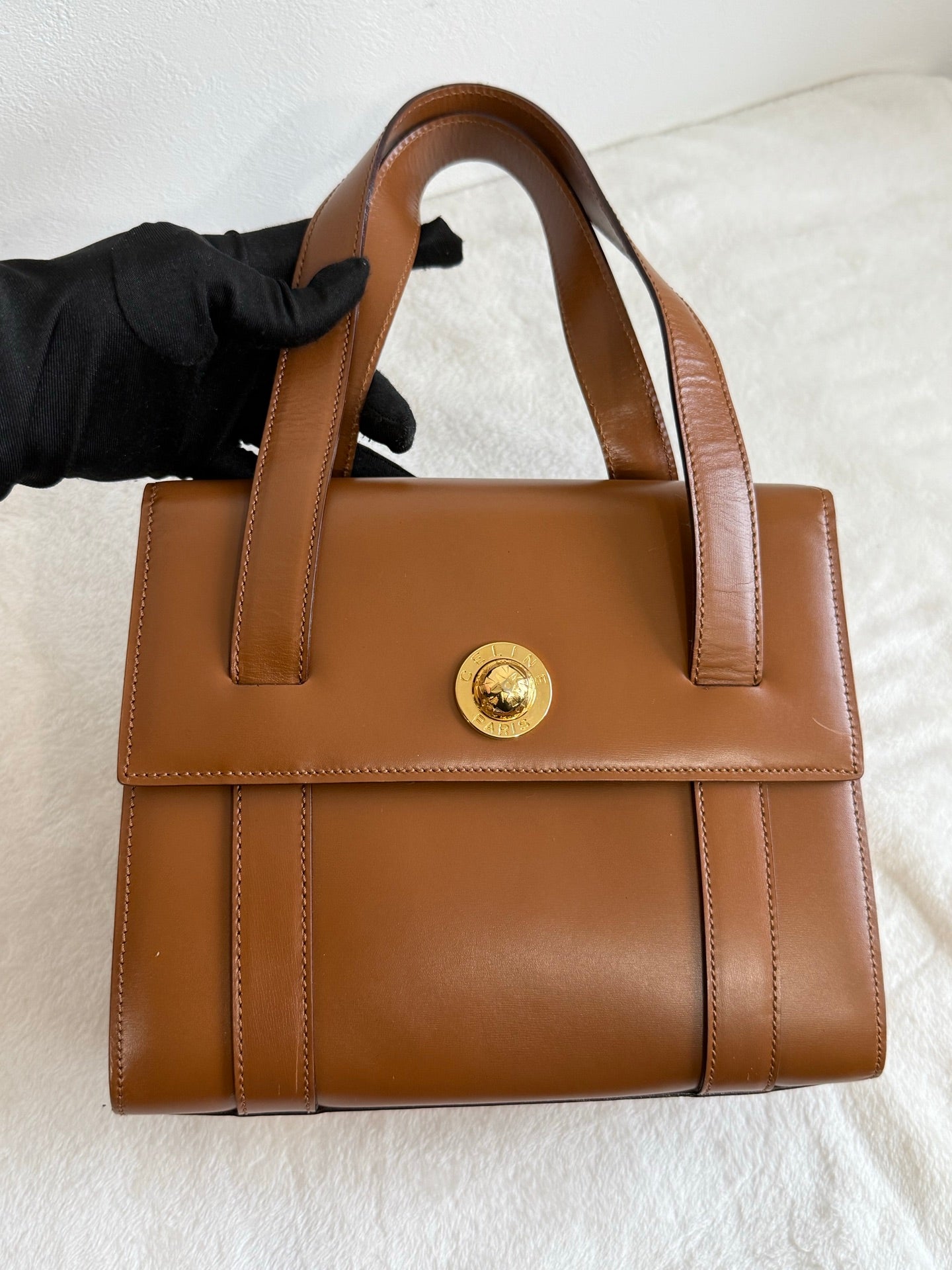 CELINE Box Handbag (Brown)