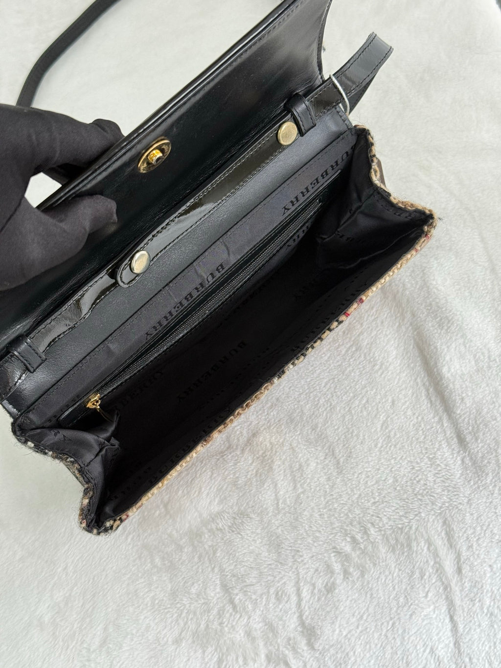 BURBERRY Tweed-check  Shoulder bag