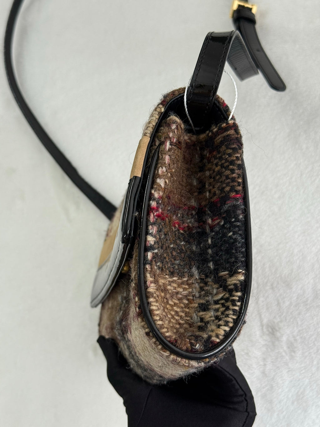 BURBERRY Tweed-check  Shoulder bag