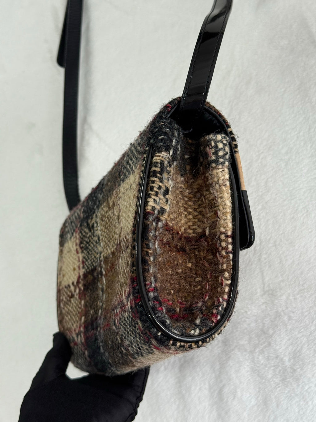 BURBERRY Tweed-check  Shoulder bag