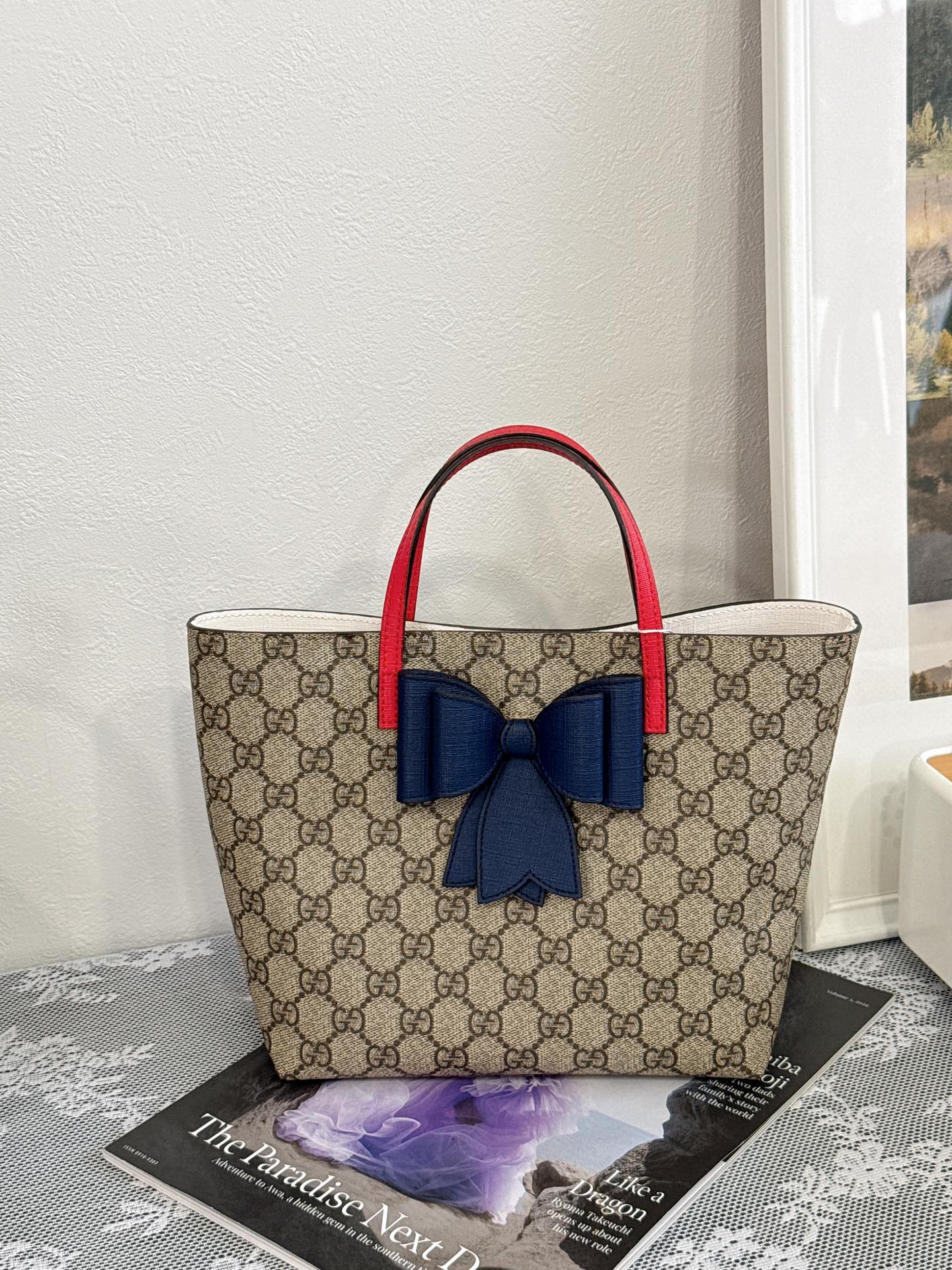 GUCCI GG Supreme Mini Totebag