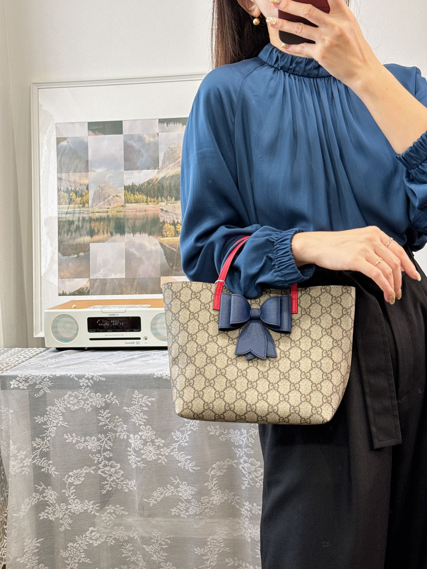 GUCCI GG Supreme Mini Totebag