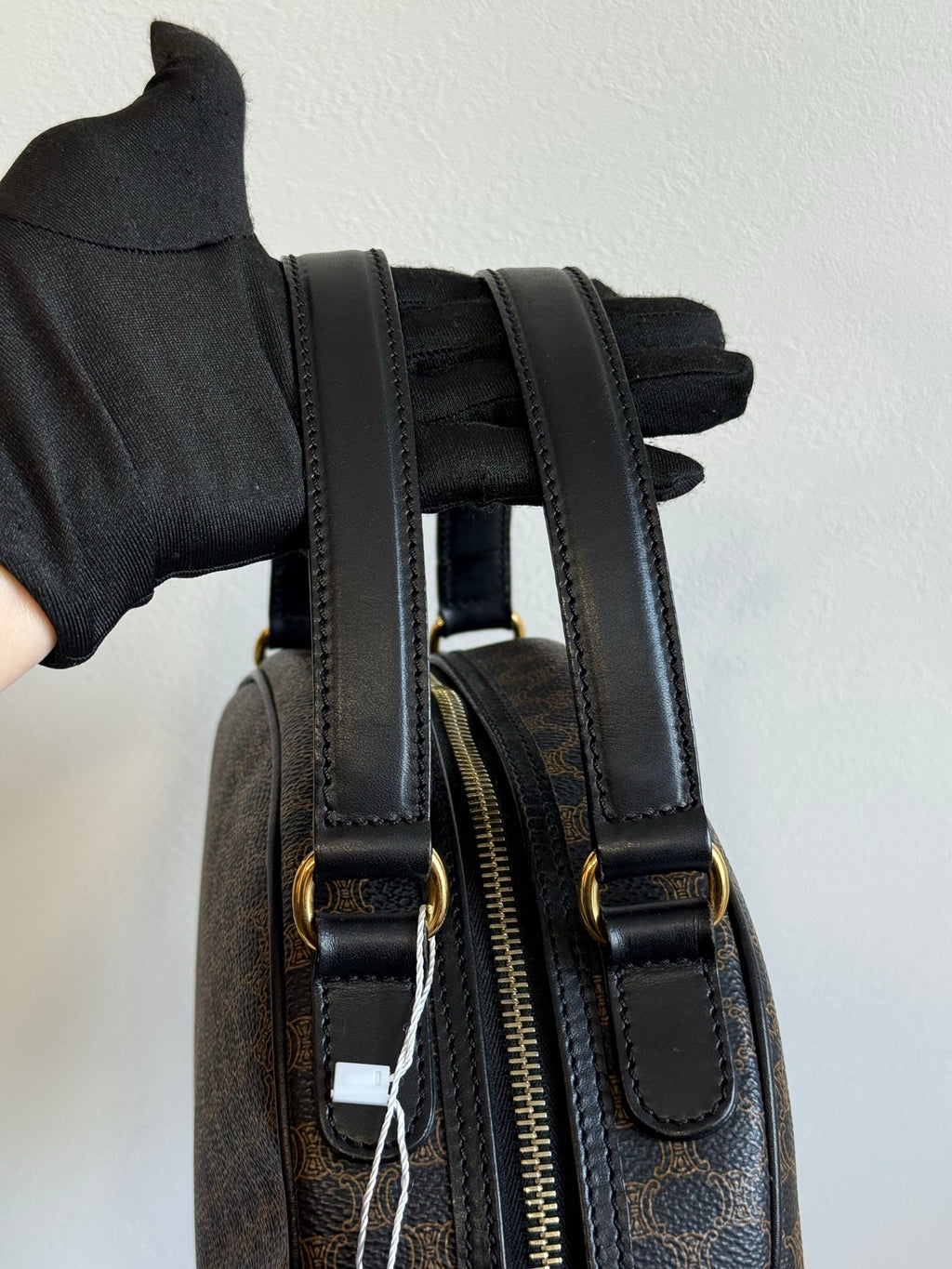 CELINE Macadam Half-moon Handbag