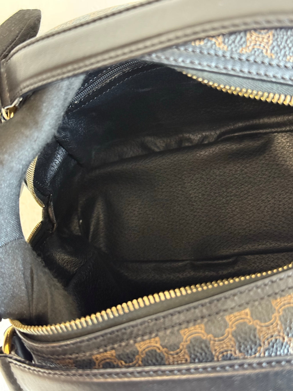 CELINE Macadam Half-moon Handbag