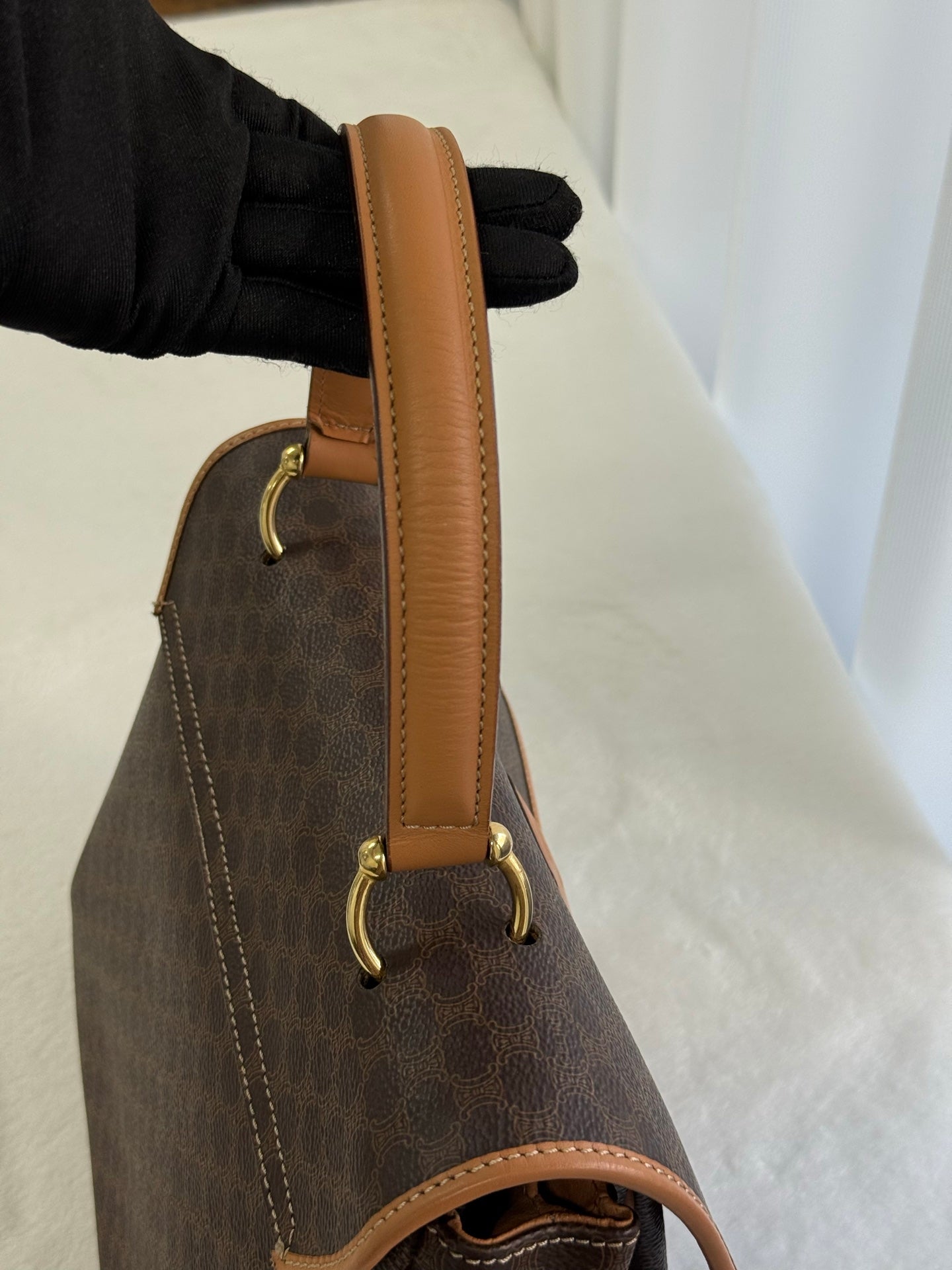 CELINE Macadam Kelly 2-way Handbag