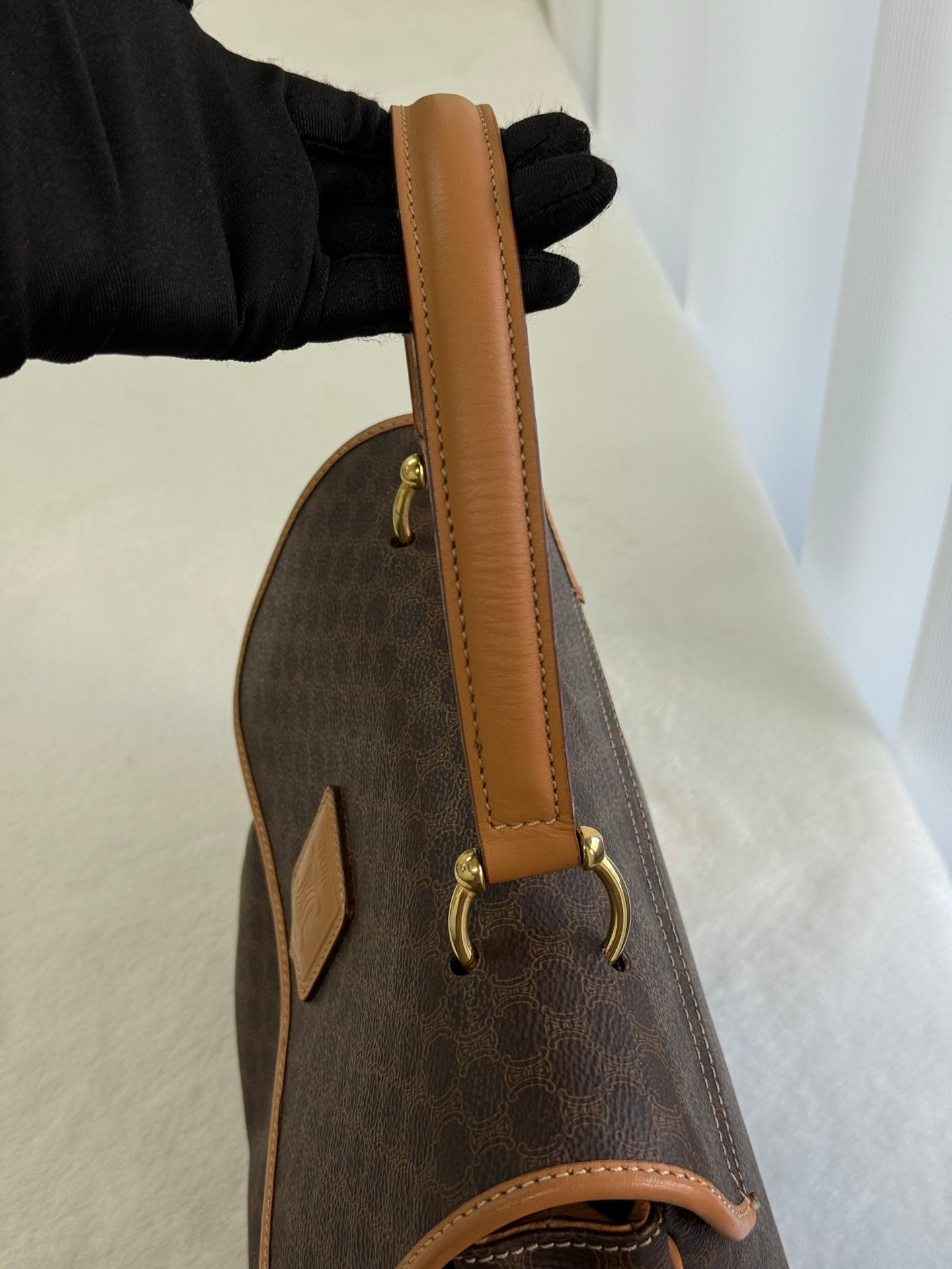 CELINE Macadam Kelly 2-way Handbag