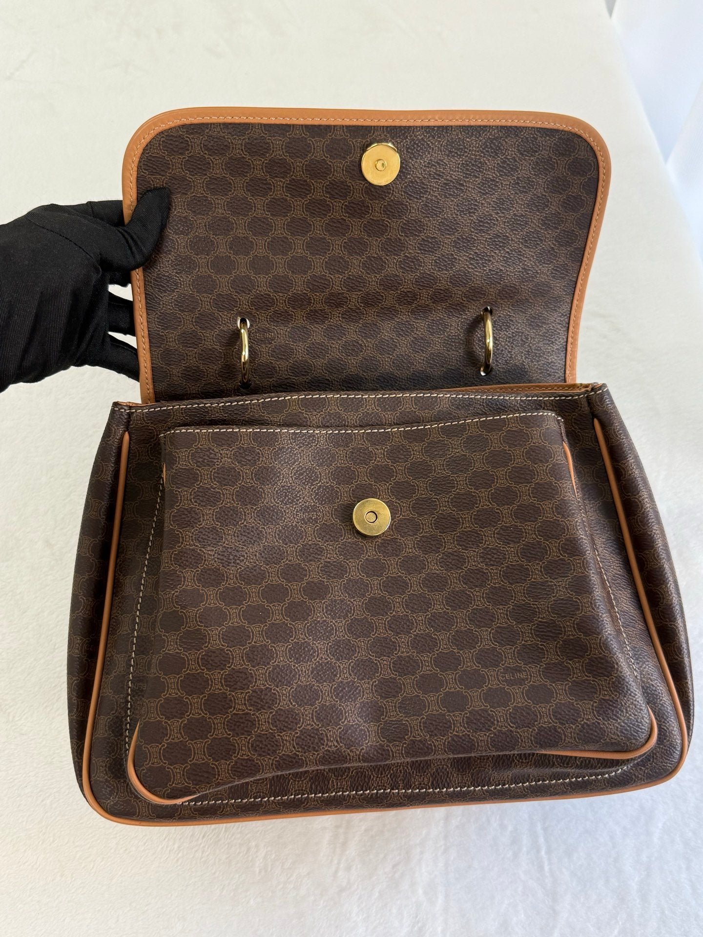CELINE Macadam Kelly 2-way Handbag