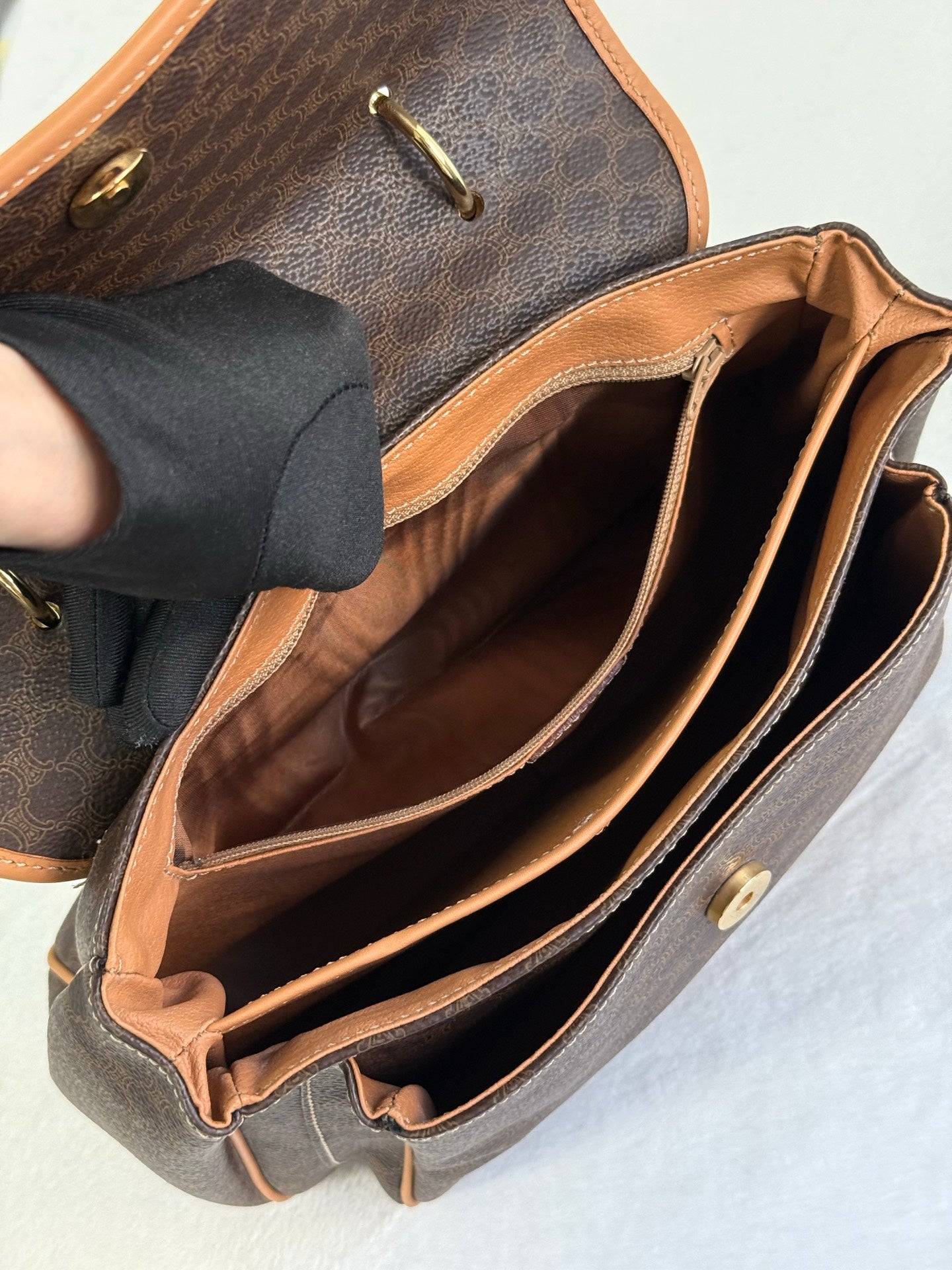 CELINE Macadam Kelly 2-way Handbag